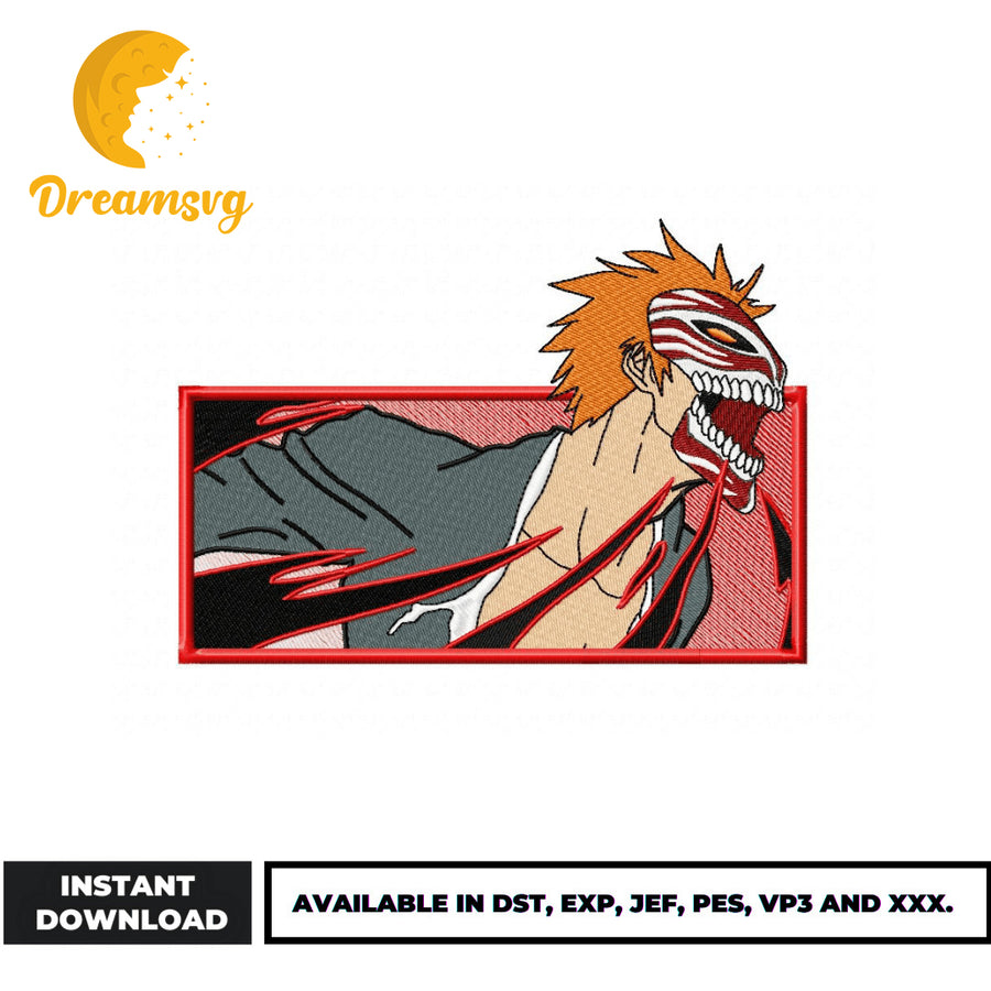 Ichigo Kurosaki embroidery design