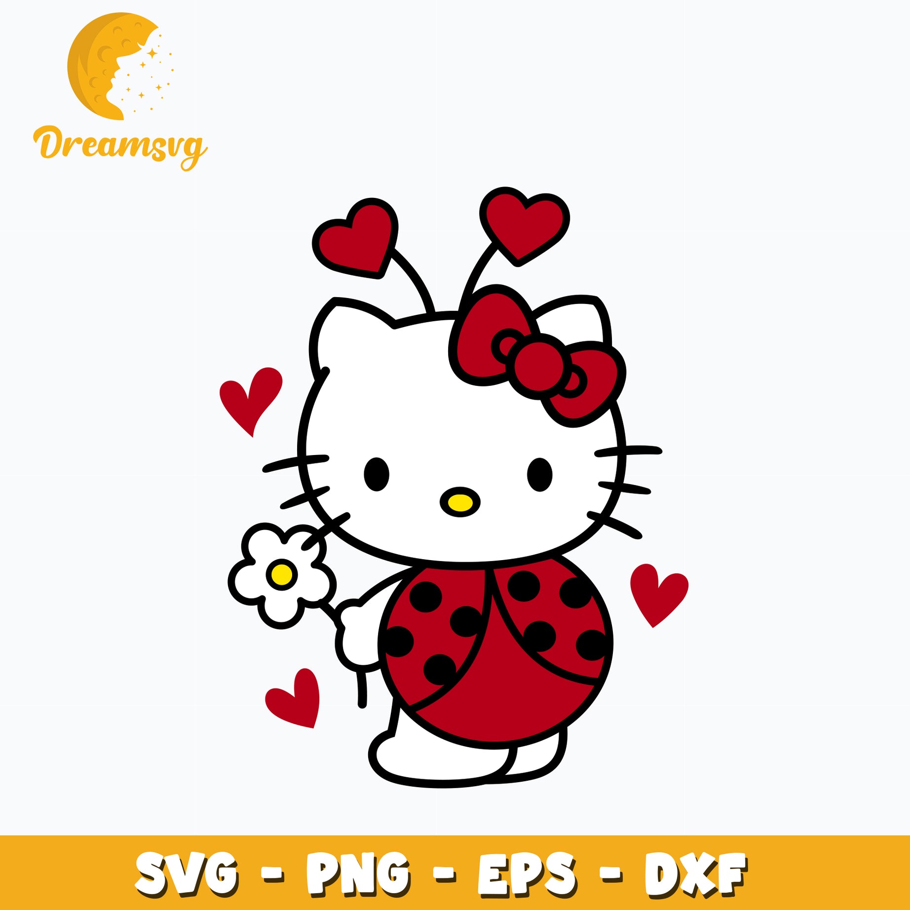 Hello Kitty ladybug Svg