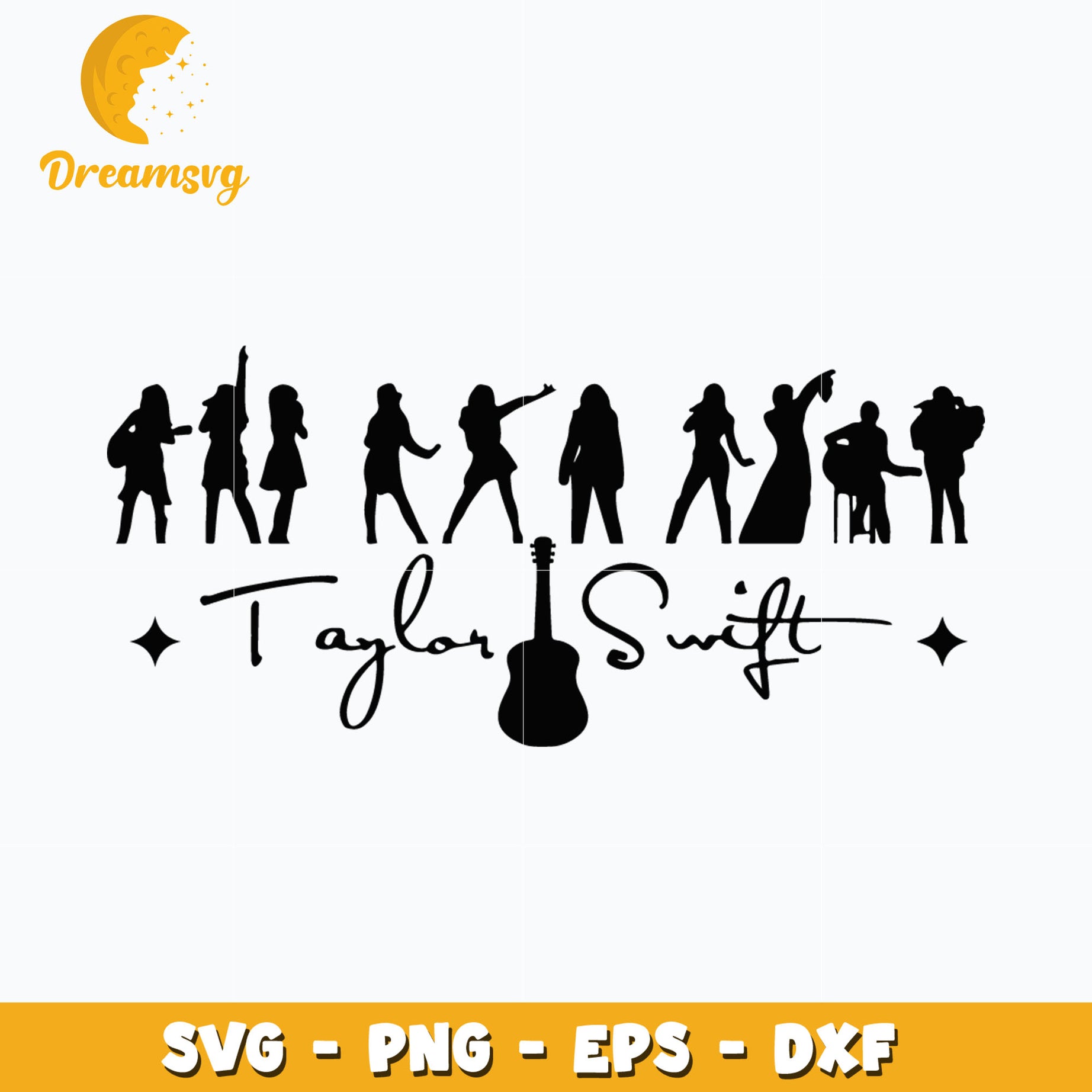 Taylor Swift black svg, digital download