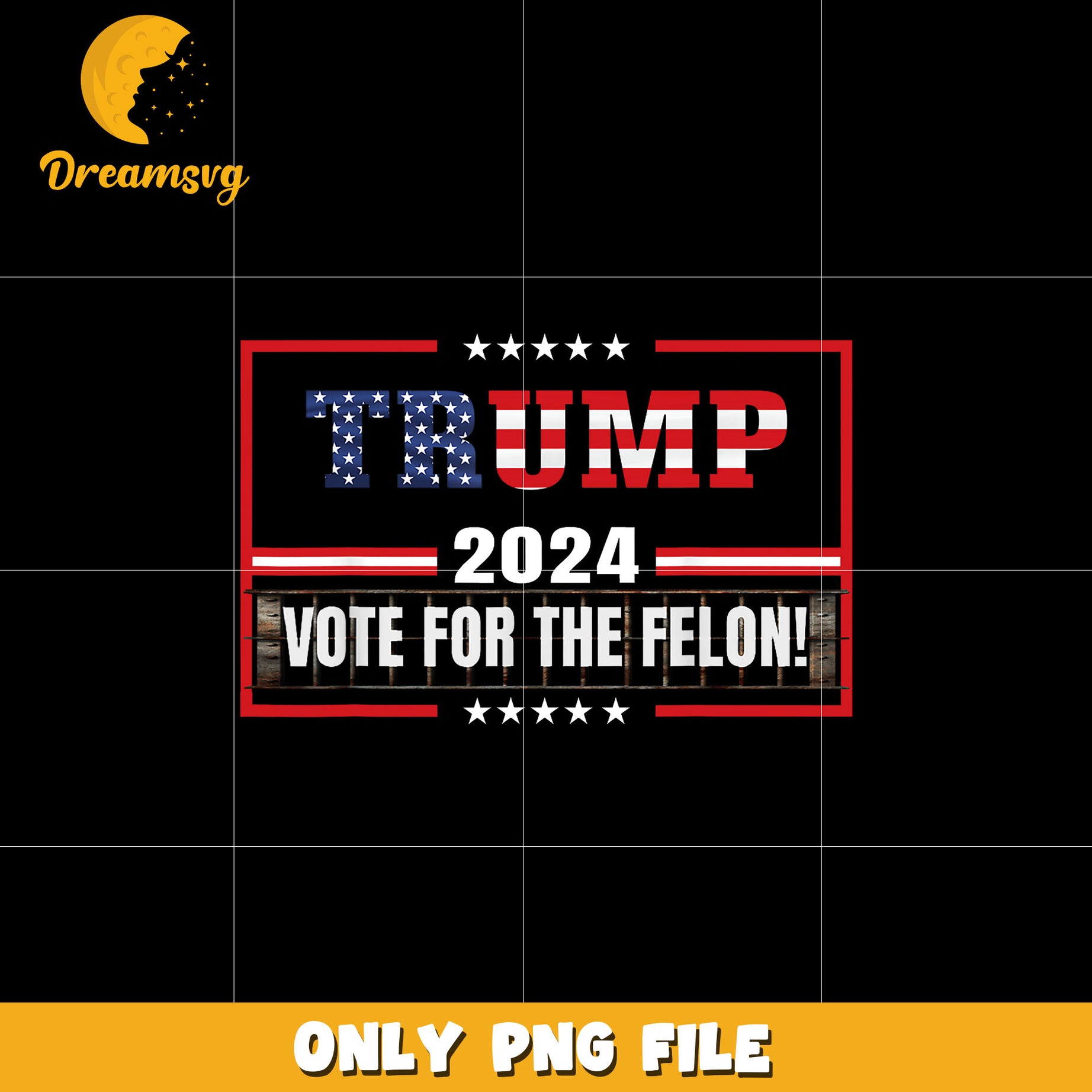 Trump 2024 vote for the felon png