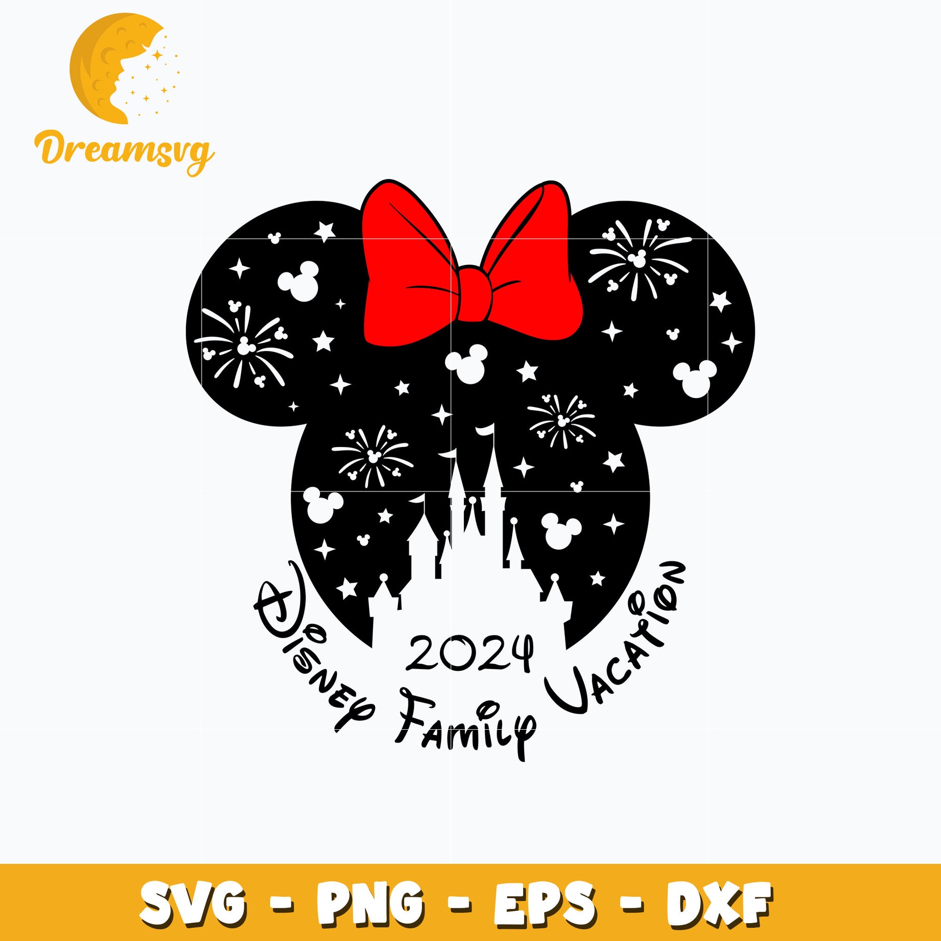 Disney Family Vacation 2024 svg, minnie head svg, digital download