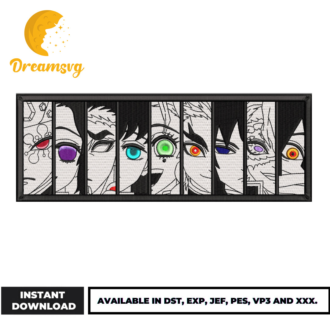 Custom Hashira Hashira embroidery design, Kimetsu no Yaiba embroidery – DreamSVG Store