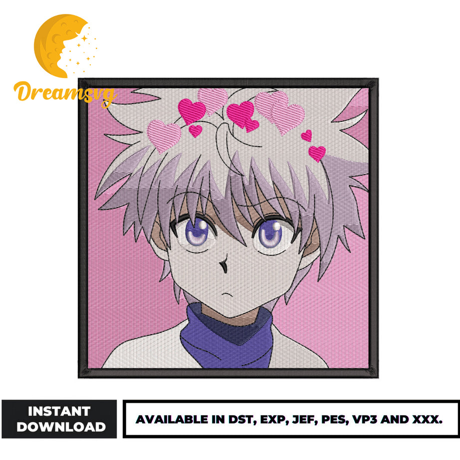 Killua Zoldyck cute embroidery design