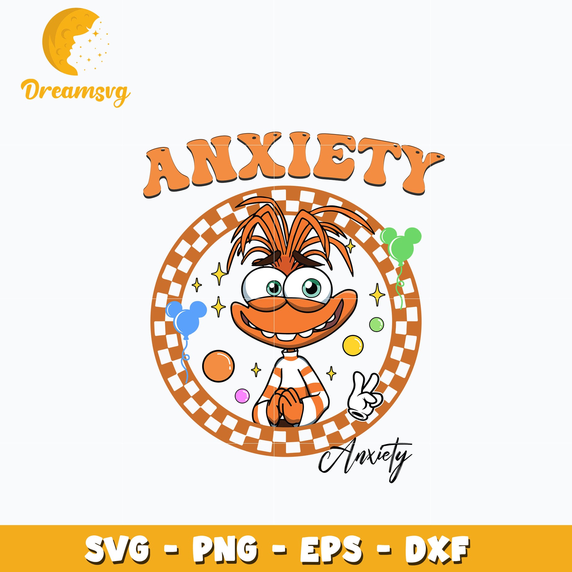 Anxiety name design svg, inside out svg