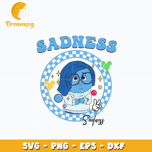 Sadness name design svg, inside out svg