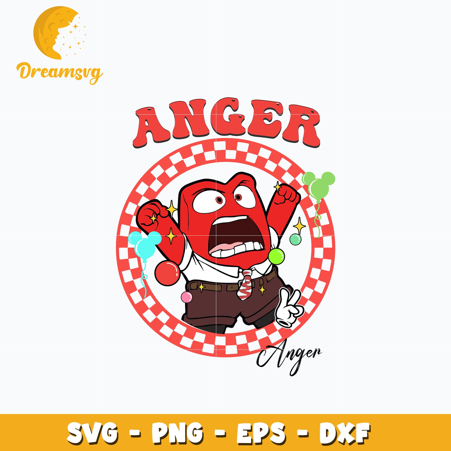 Anger name design svg, inside out svg