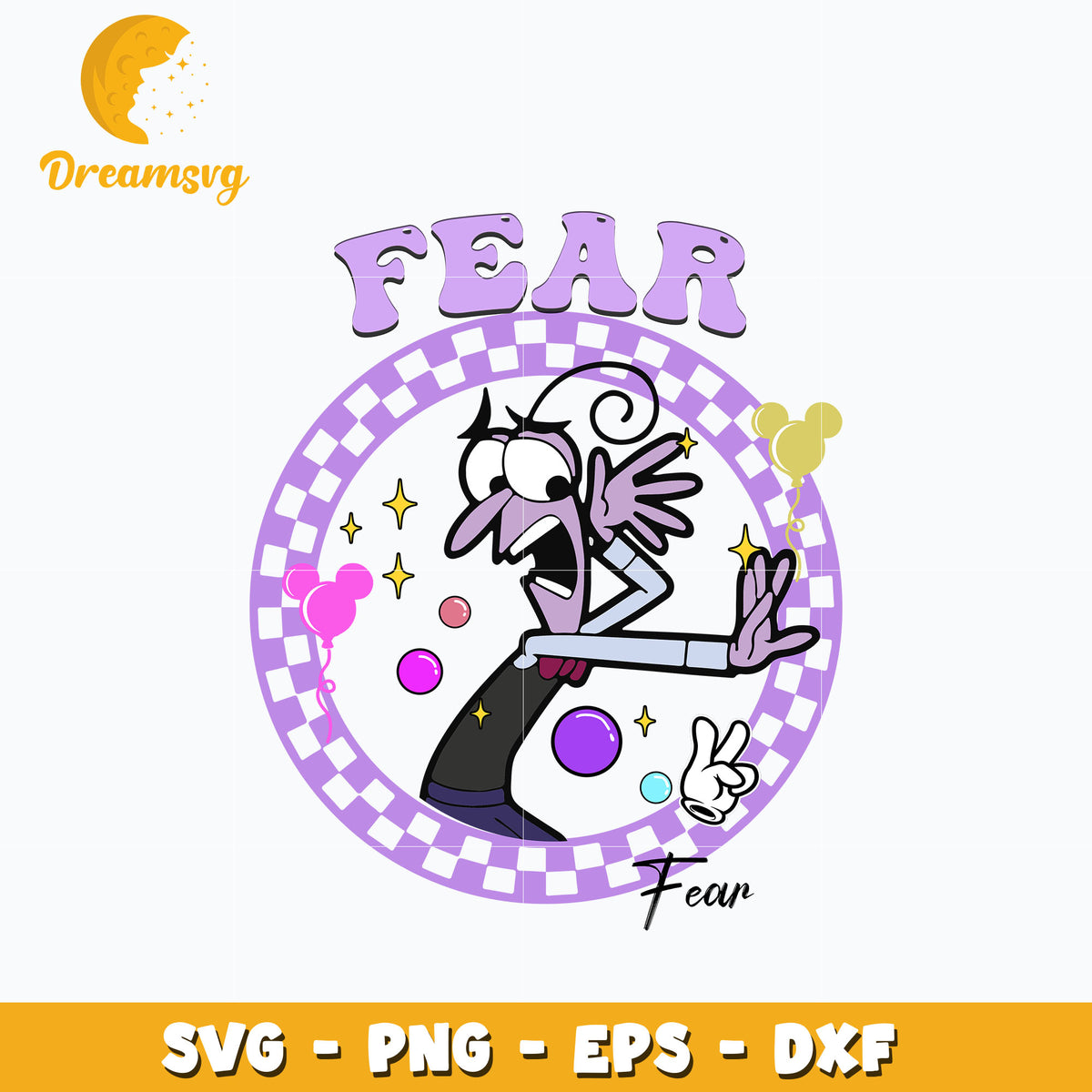 Fear name design svg, inside out svg – DreamSVG Store