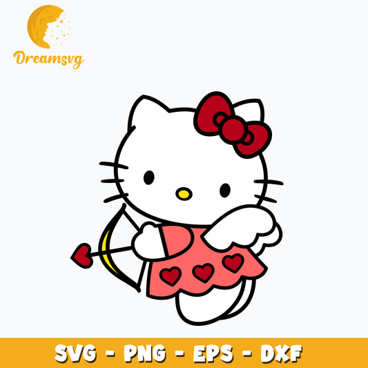 Cupid Hello Kitty valentine Svg