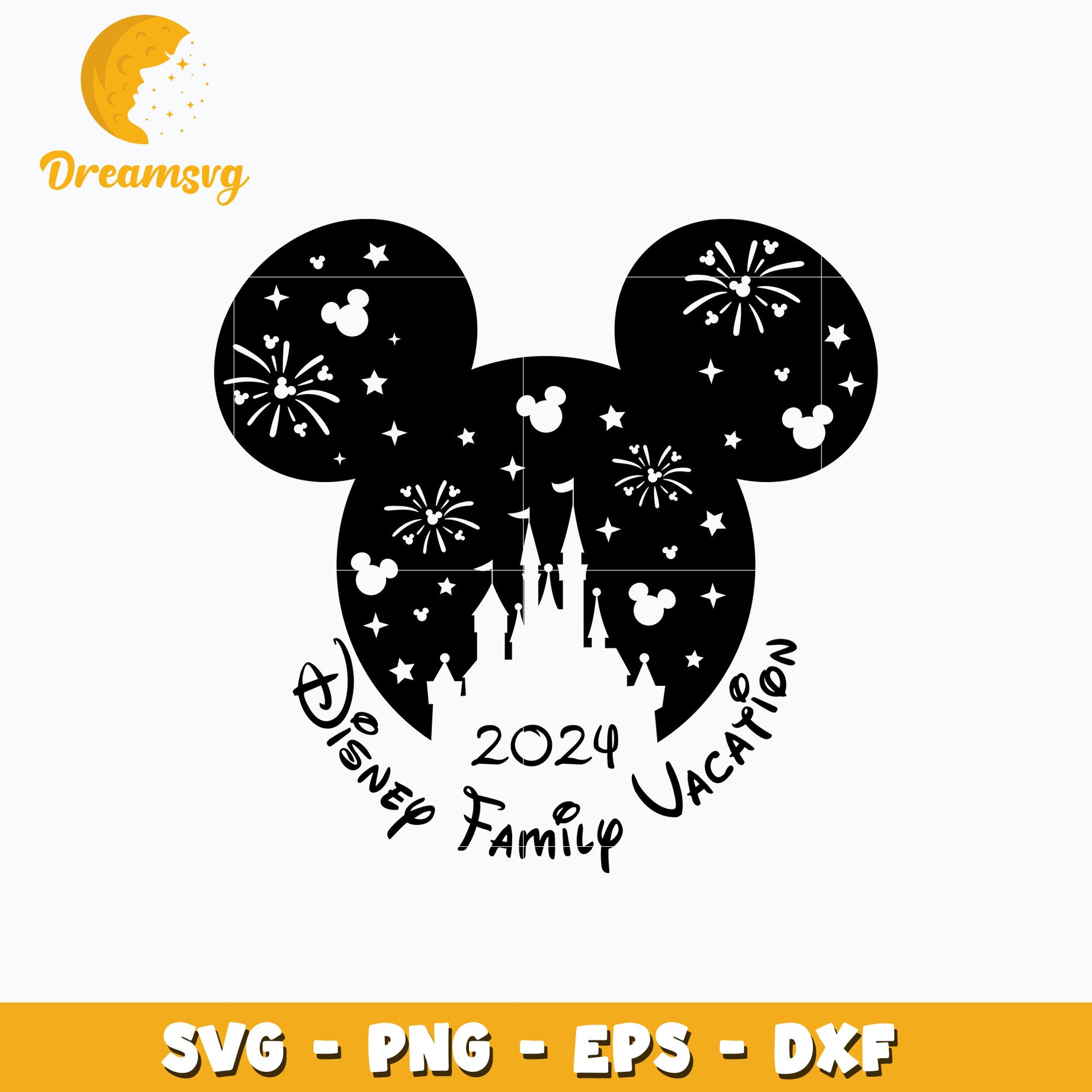 Disney Family Vacation 2024 svg, mickey head svg, digital download