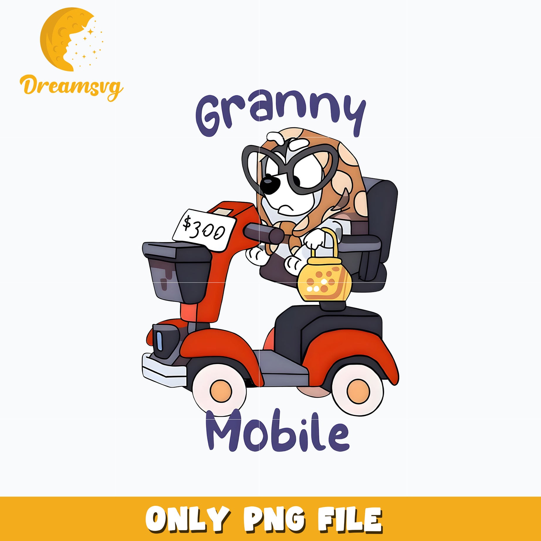 Bluey granny mobile cartoon png