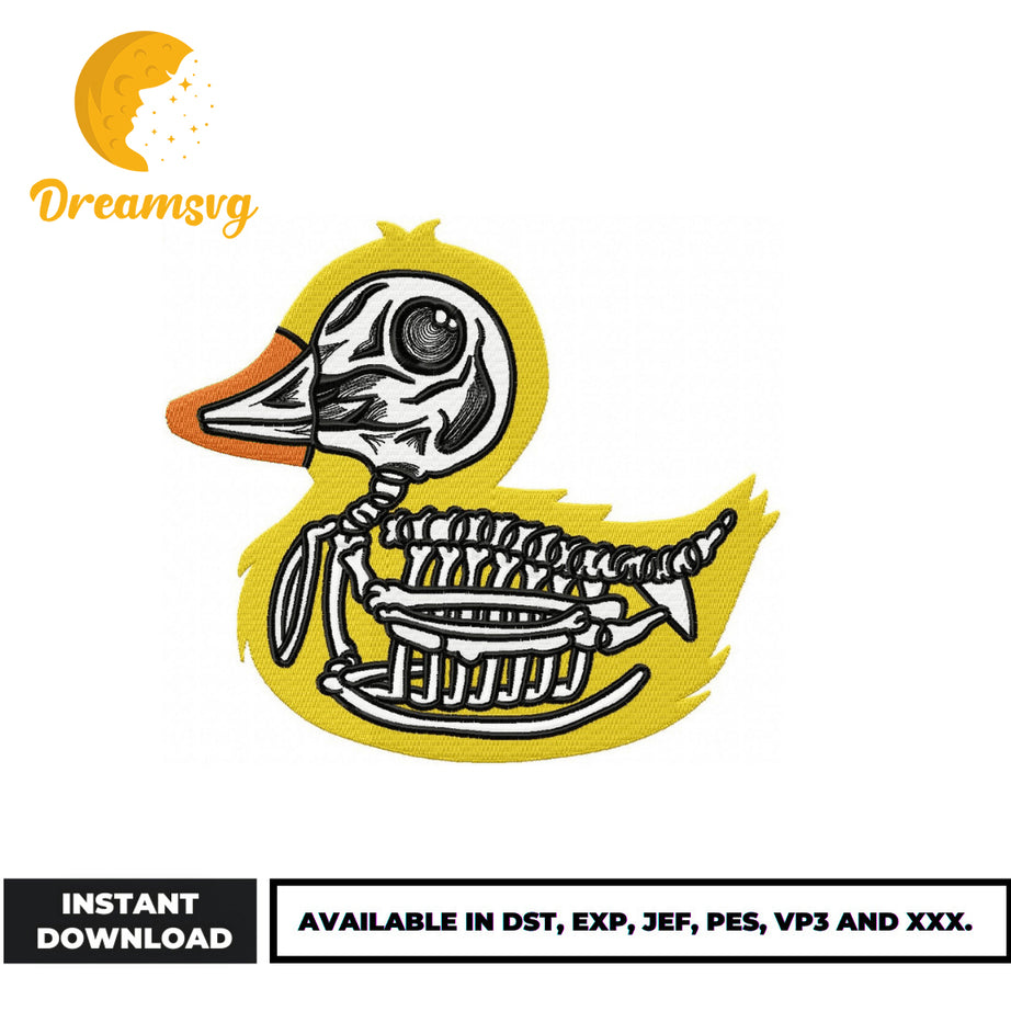 Igoy Rubber Duck skeleton embroidery design