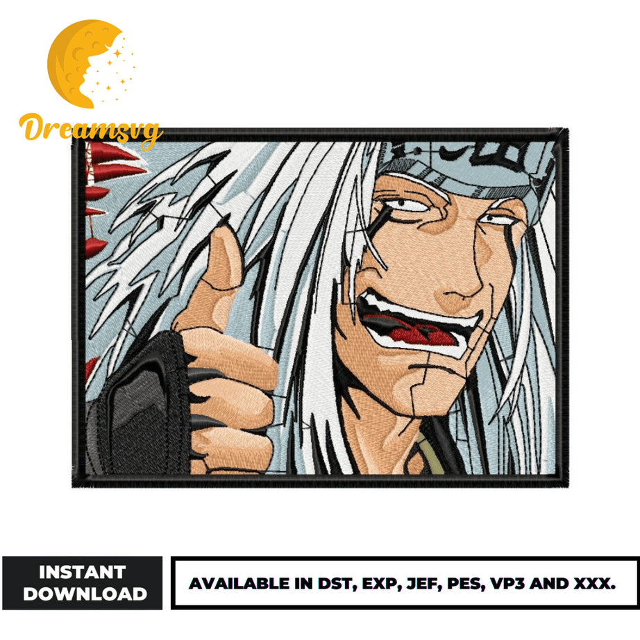 Jiraiya like embroidery design