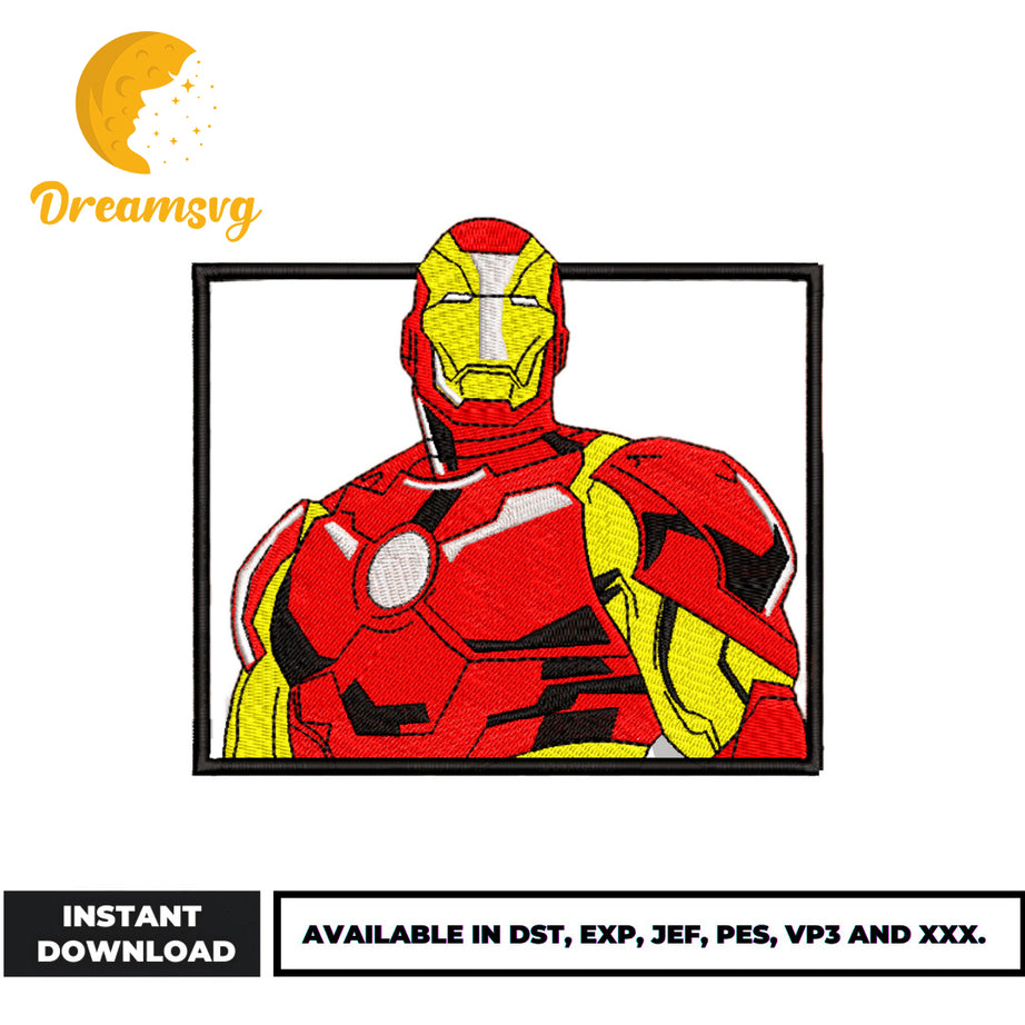 Iron Man embroidery design