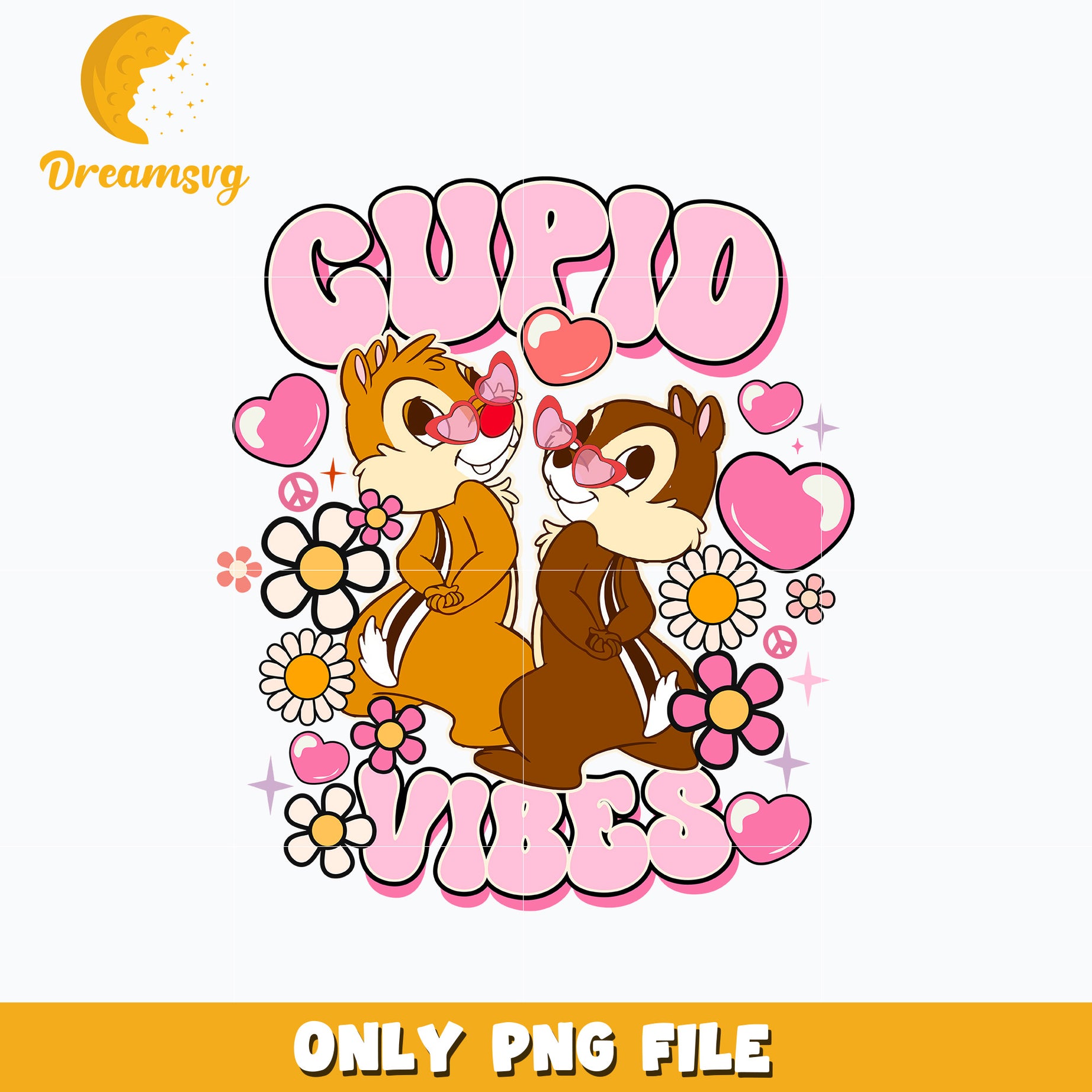 Chip Dale cupid vibes valentine png