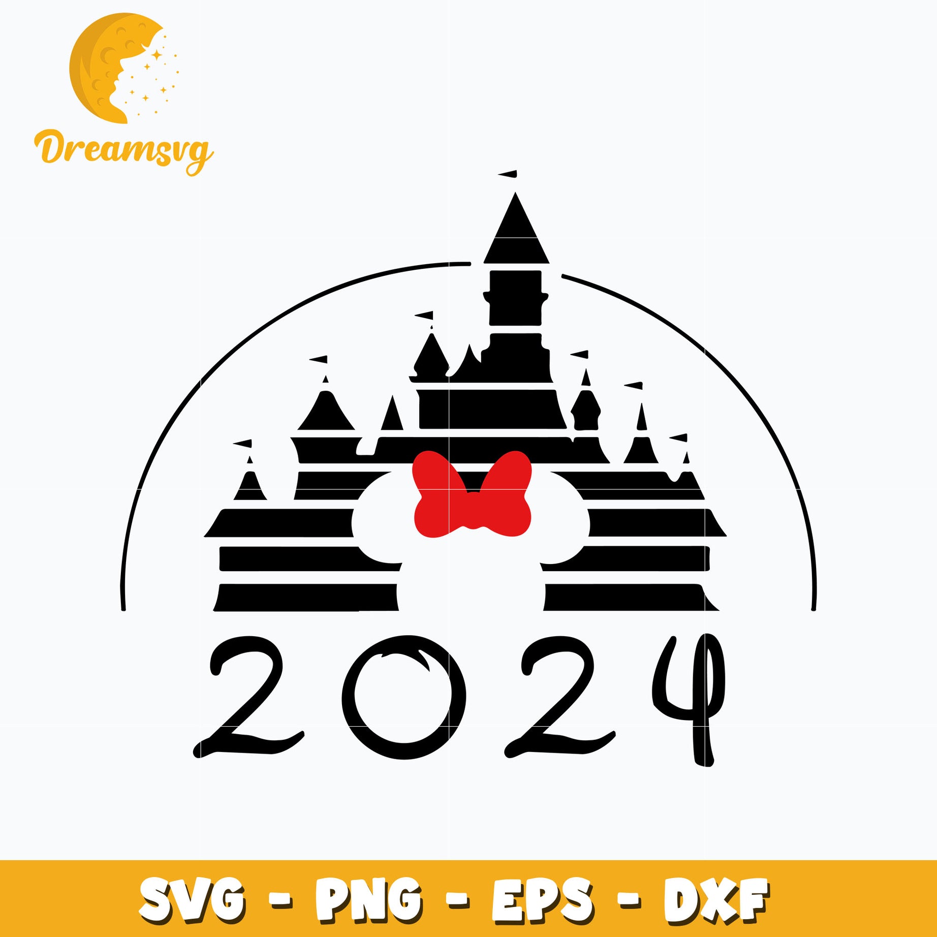 Disney World 2024 svg, minnie head svg, digital download