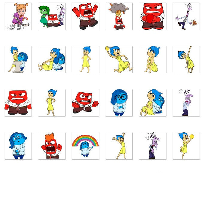 Inside Out 2 characters design png bundle, disney cartoon png, instant download
