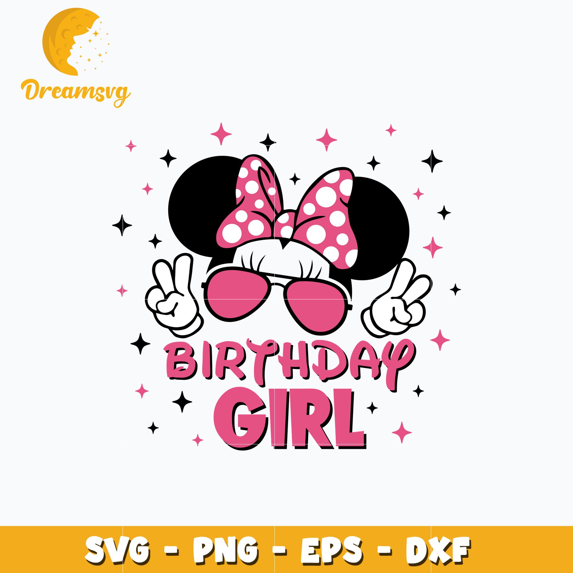 Minnie mouse birthday girl svg