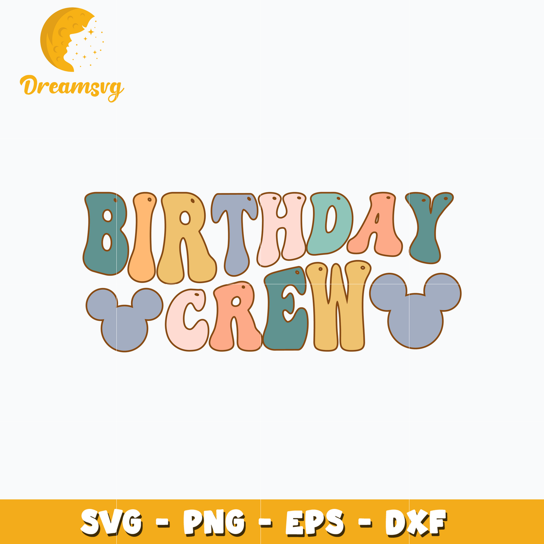 Mickey mouse birthday crew svg