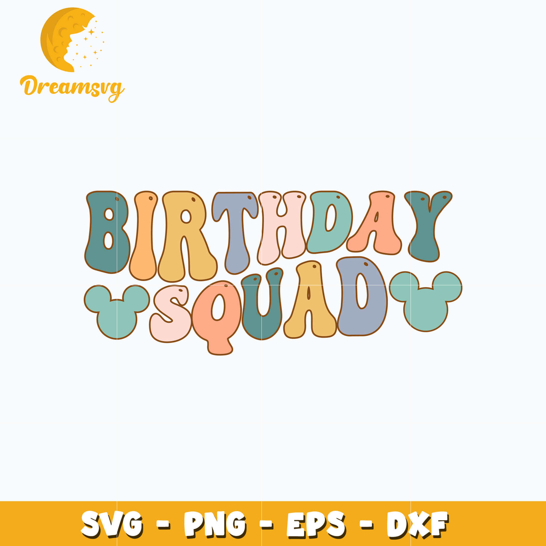 Mickey mouse birthday squad svg