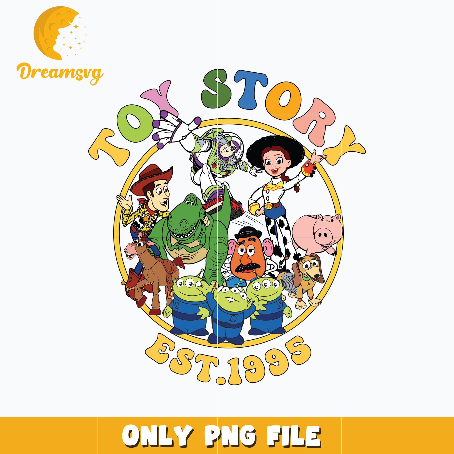 Toy Story Est 1995 png