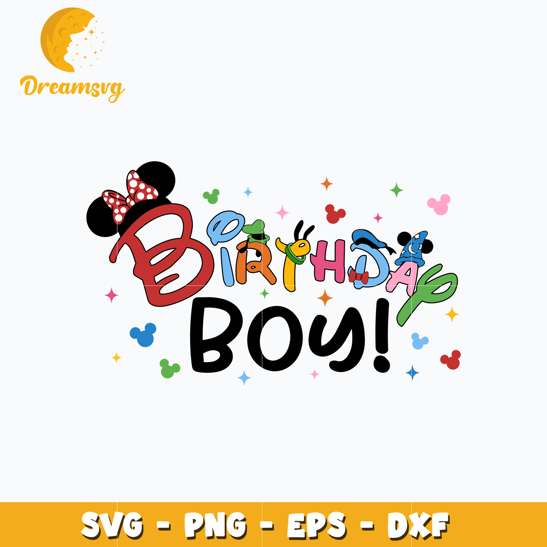 Minnie mouse friends birthday boy svg