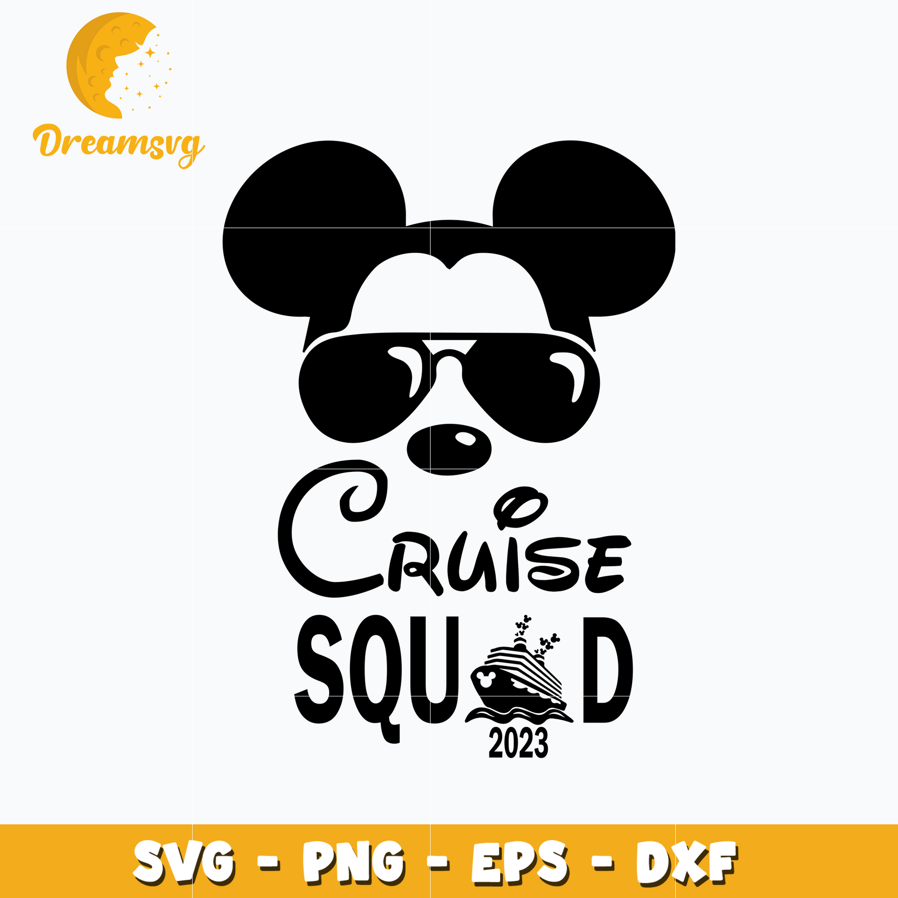 Mickey head disney cruise squad svg