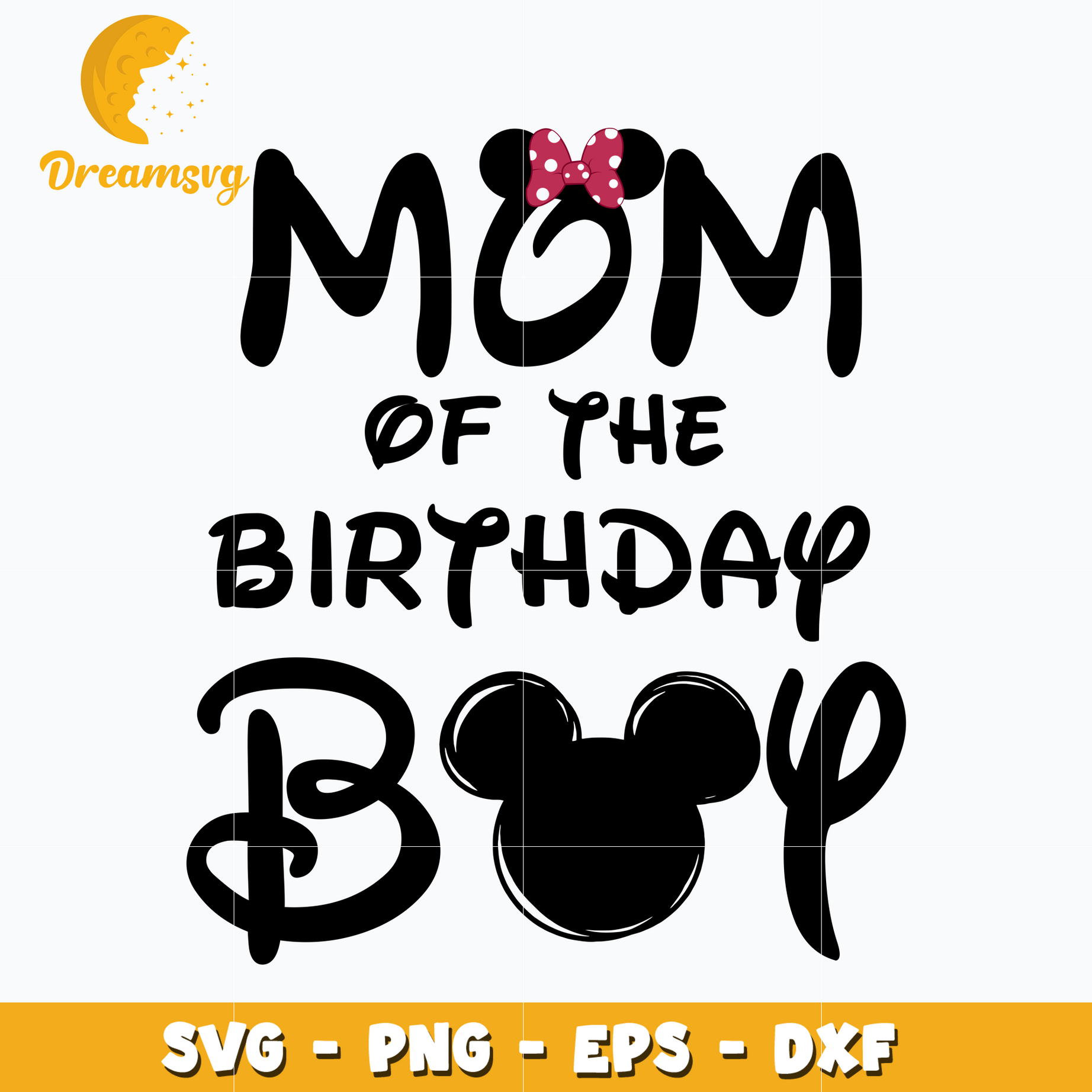 Mickey mom of the birthday boy svg