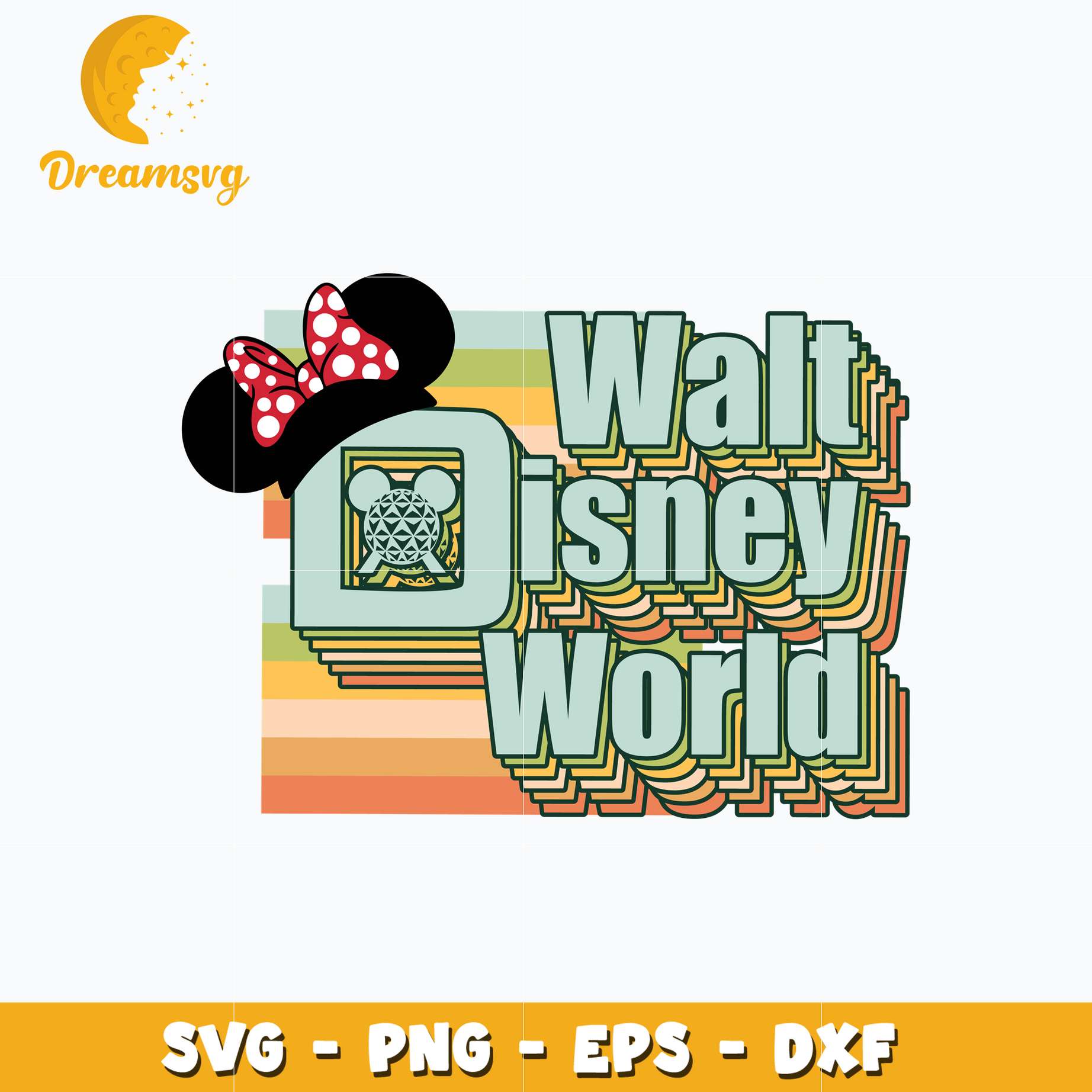 Minnie head walt disney world svg