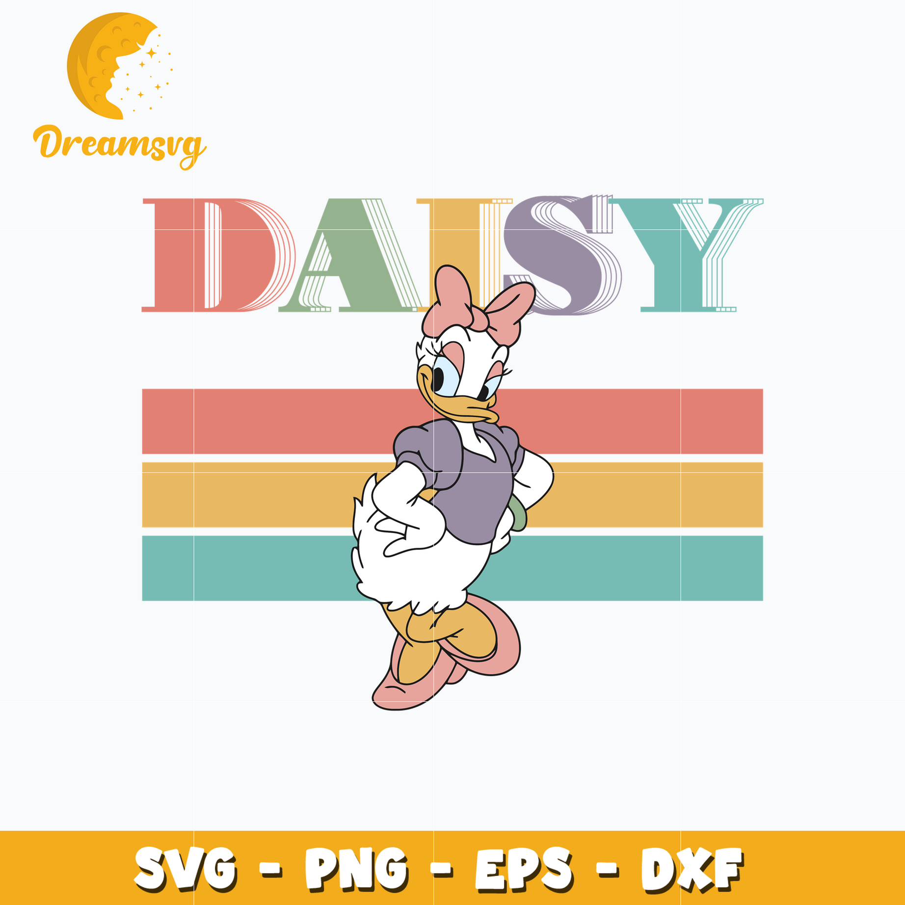 Retro Daisy duck disney mickey svg