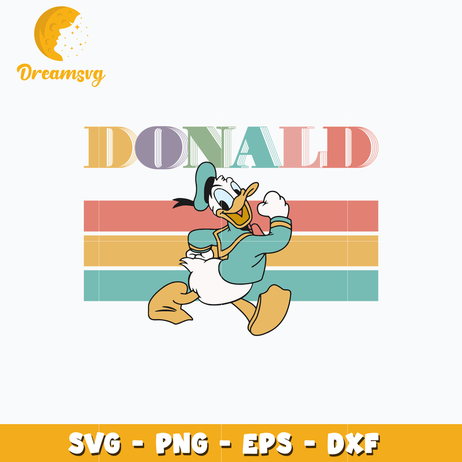 Retro Donald duck disney mickey svg