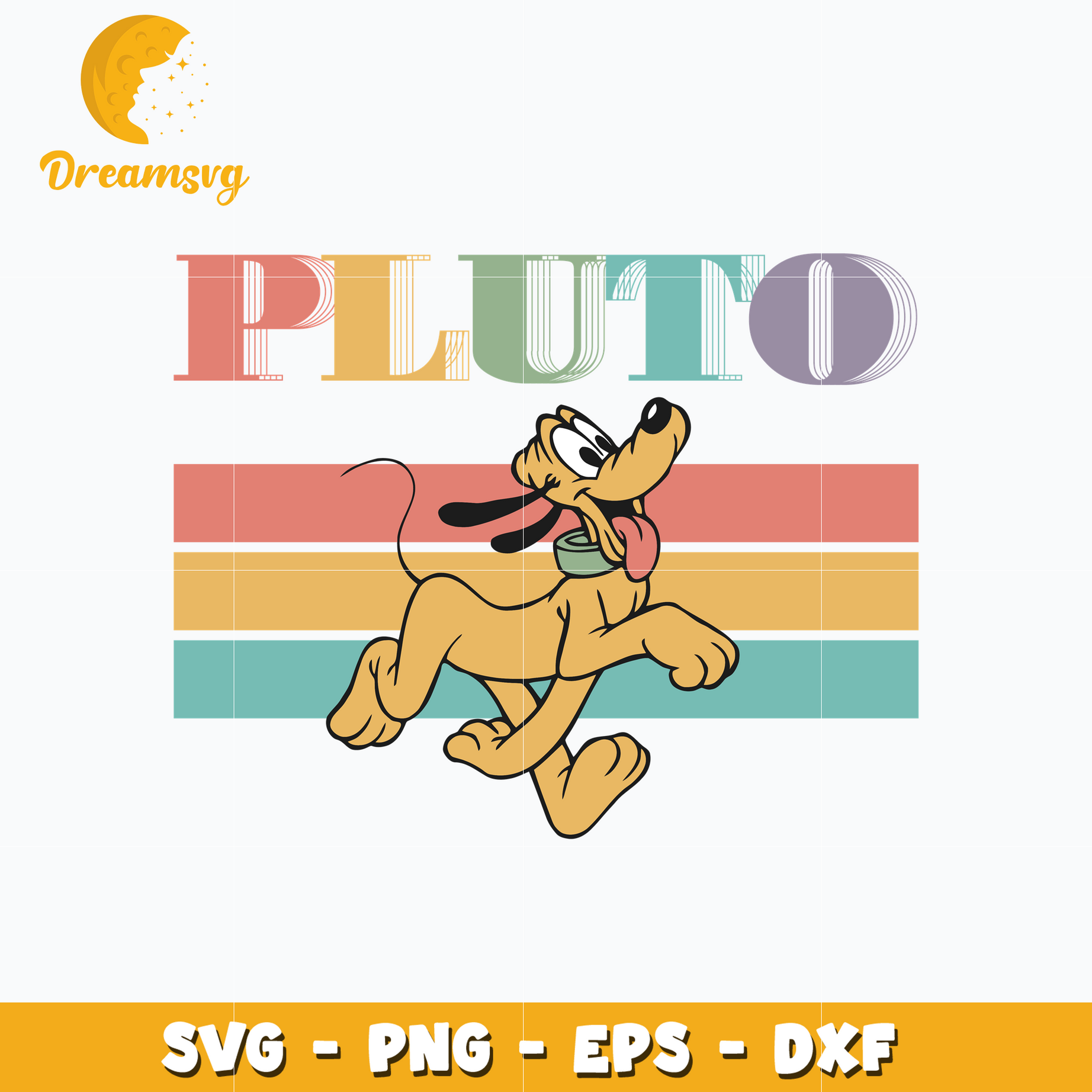 Retro Pluto dog disney mickey svg