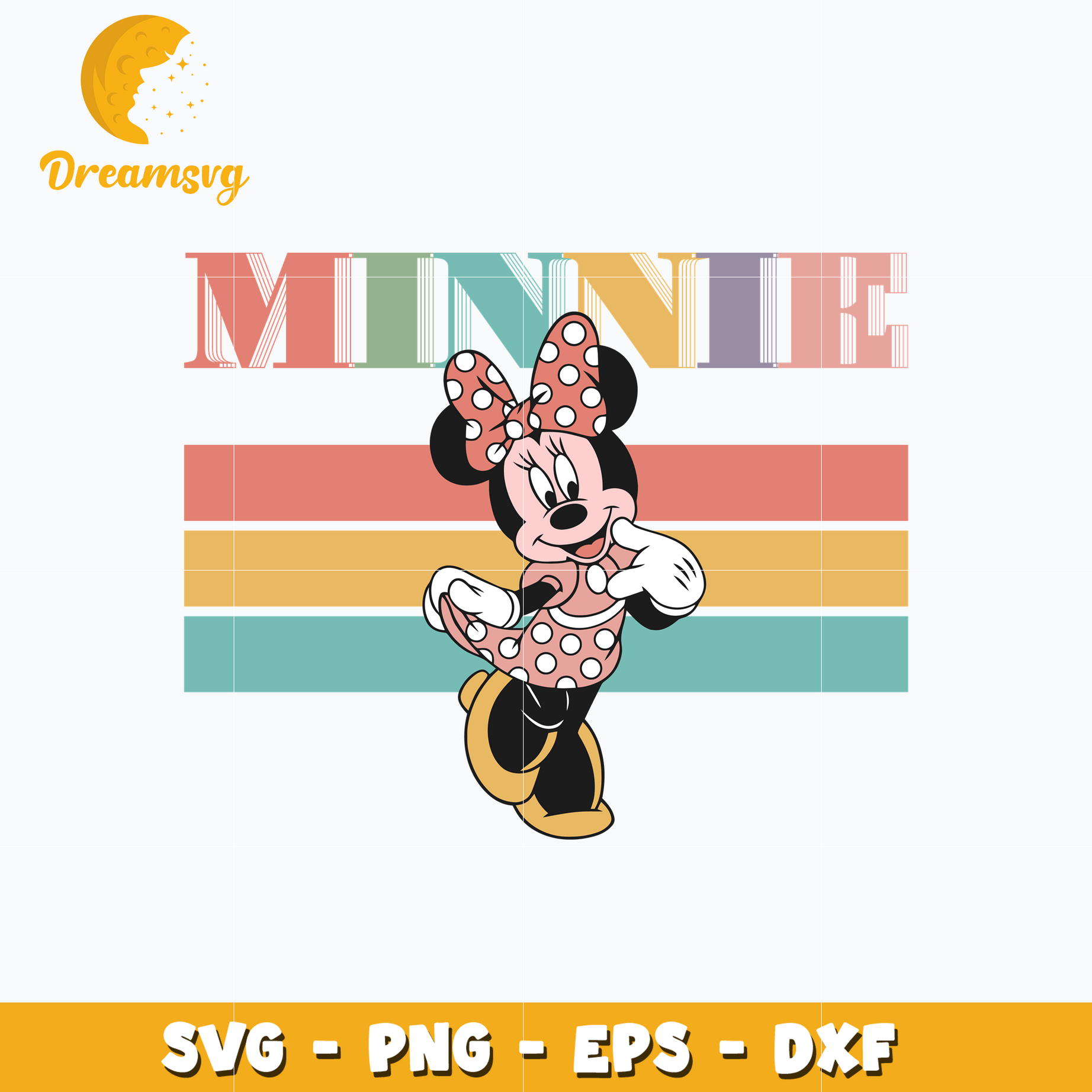 Retro Minnie mouse disney mickey svg