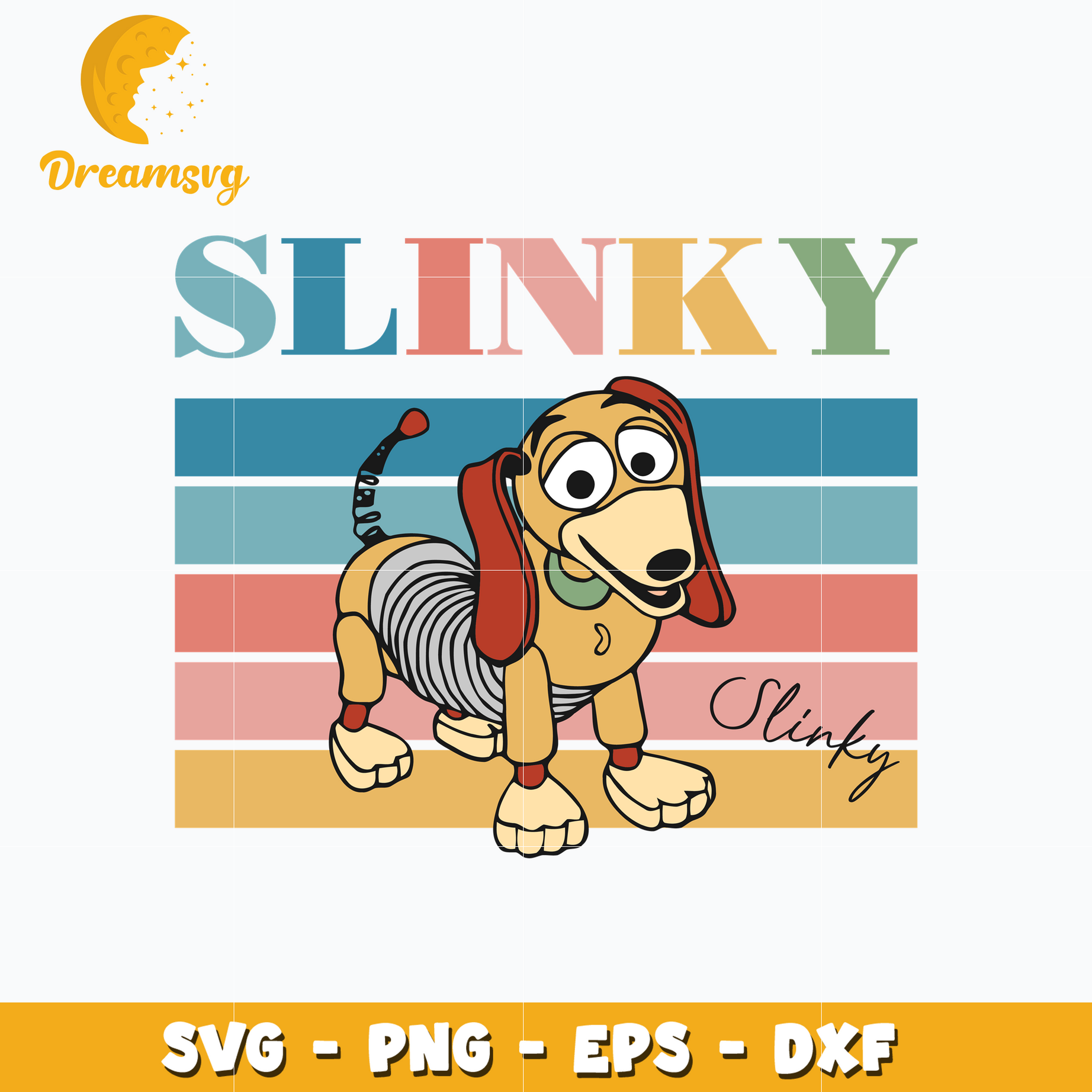 Retro Slinky disney toy story svg