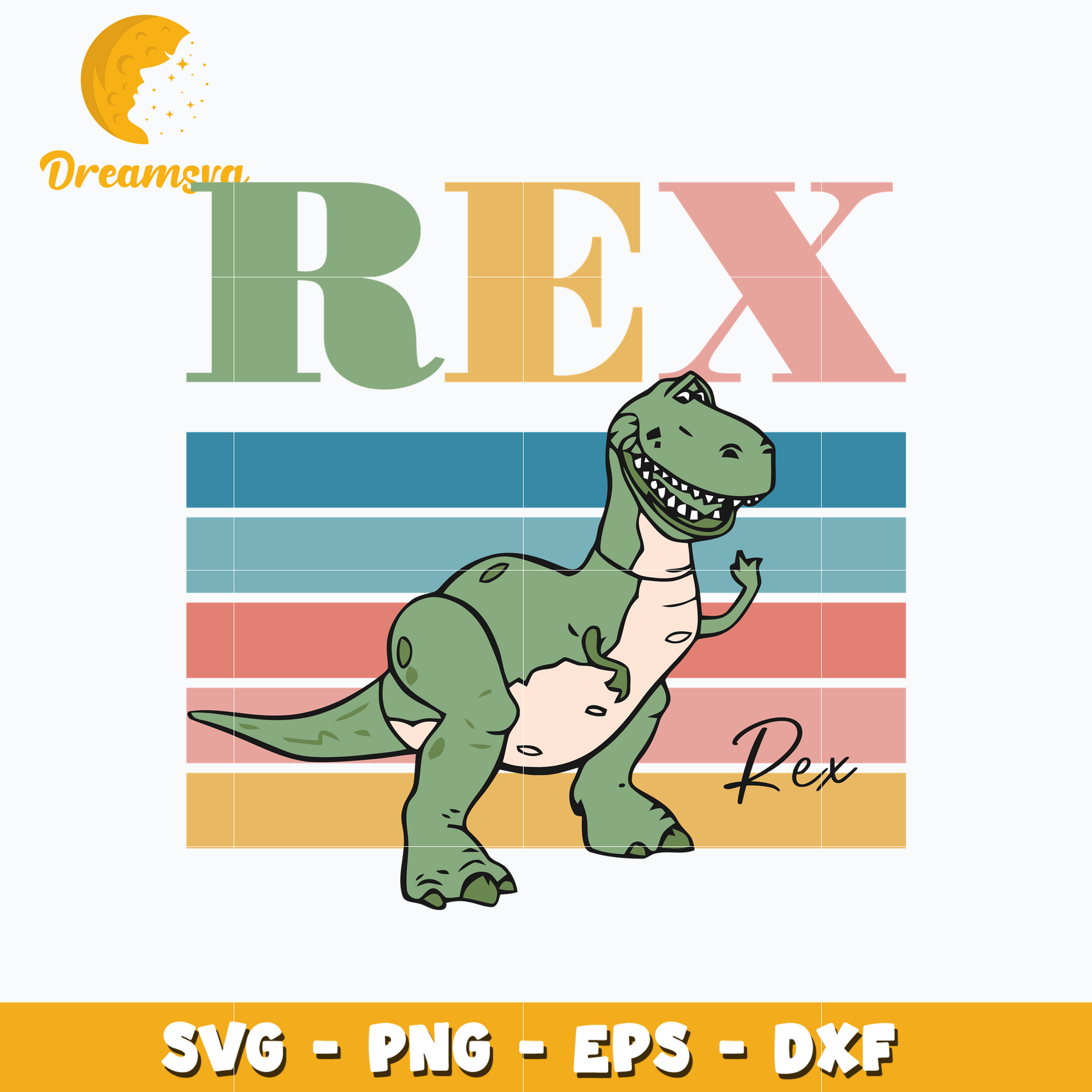 Retro Rex disney toy story svg