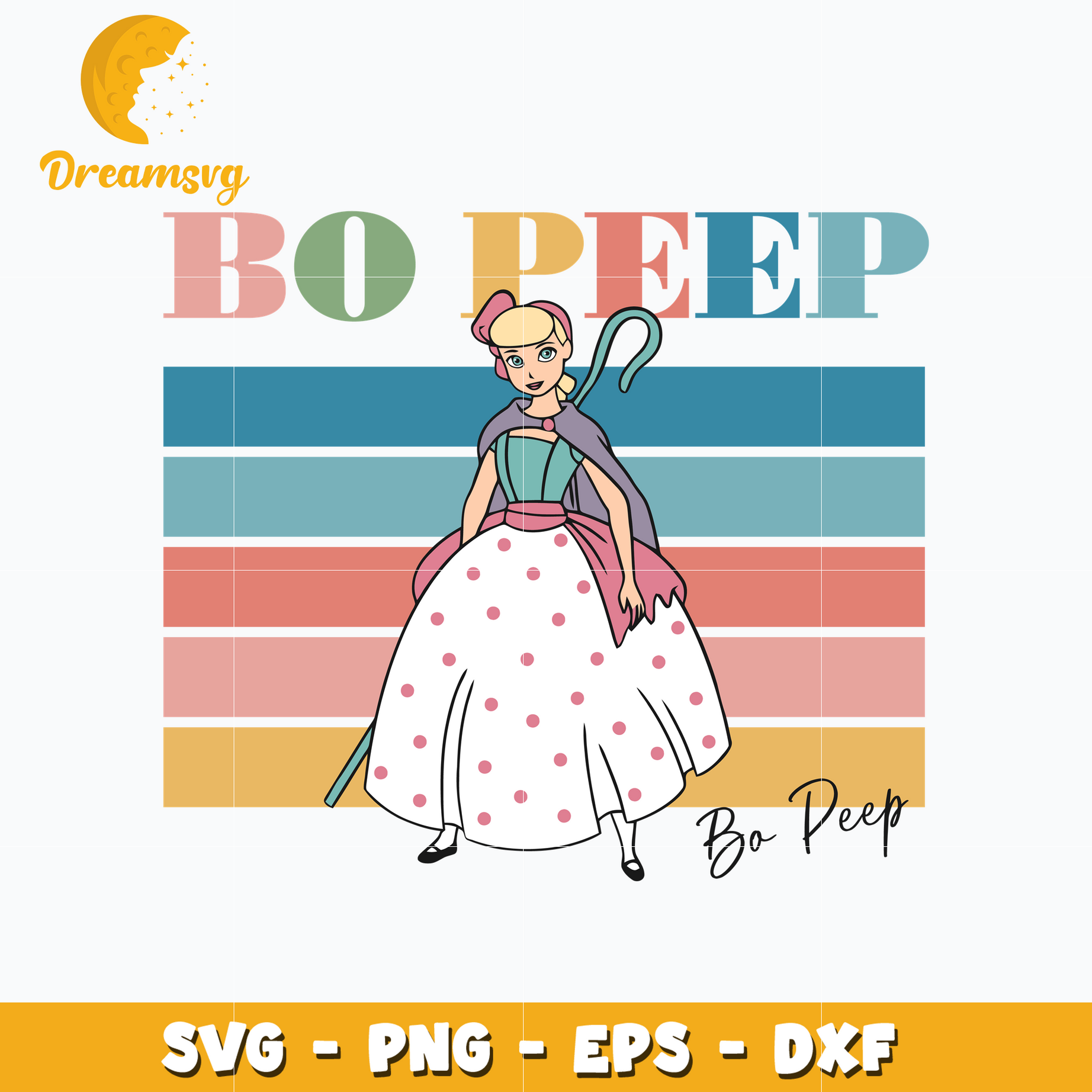 Retro Bo peep disney toy story svg