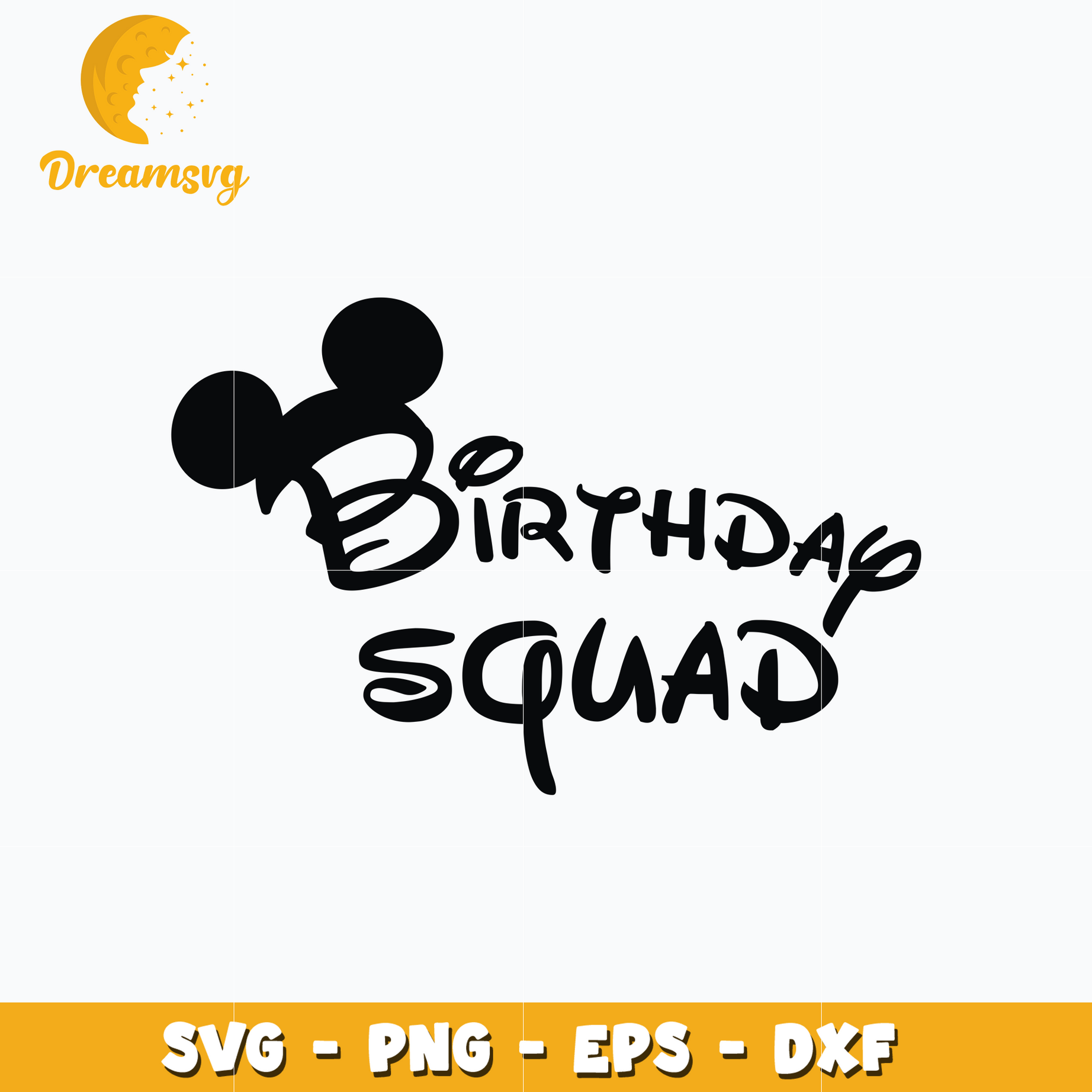 Mickey disney head birthday squad svg