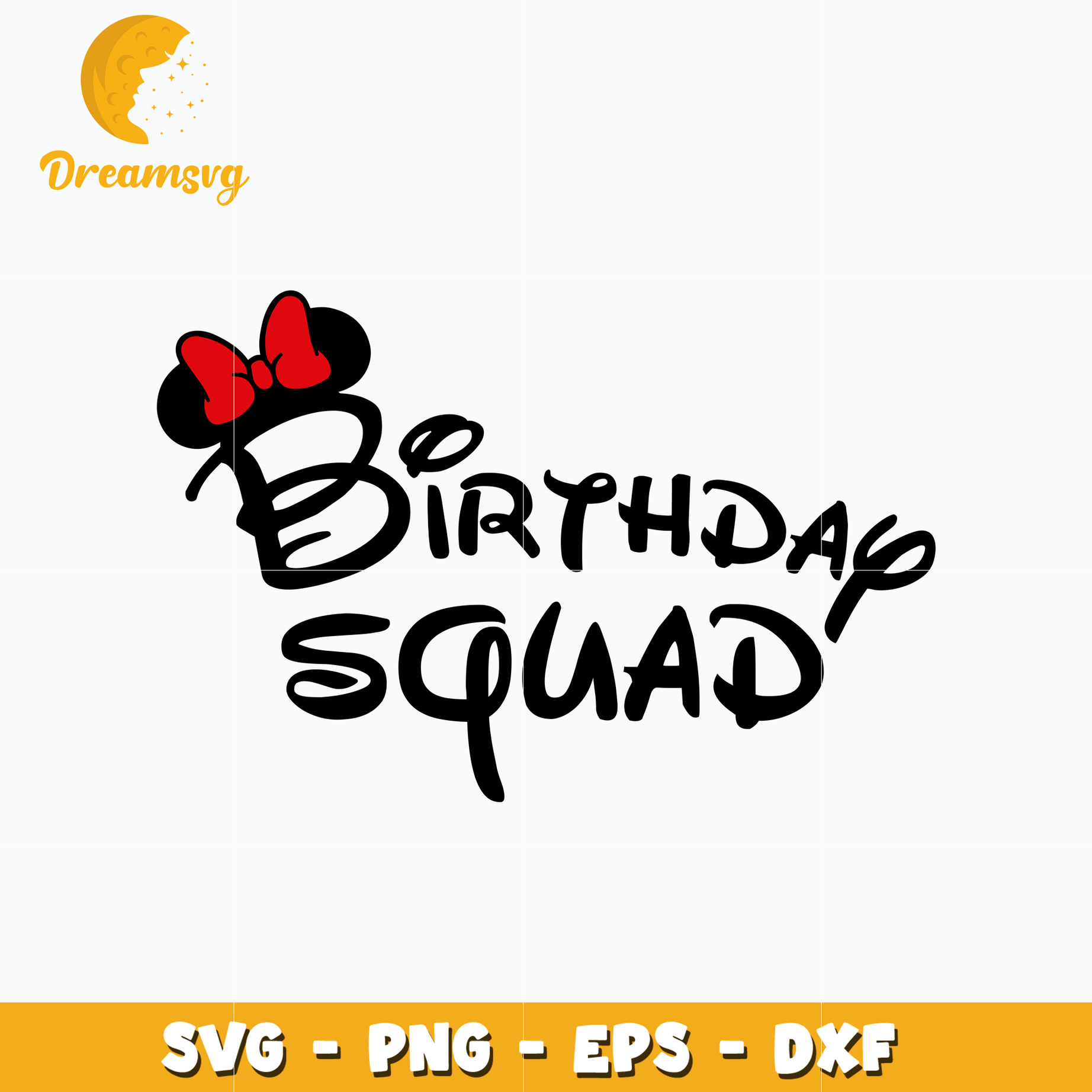 Minnie disney head birthday squad svg