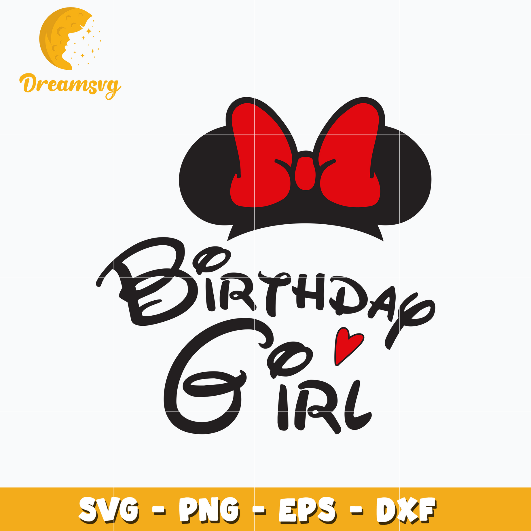 Minnie disney head birthday girl svg