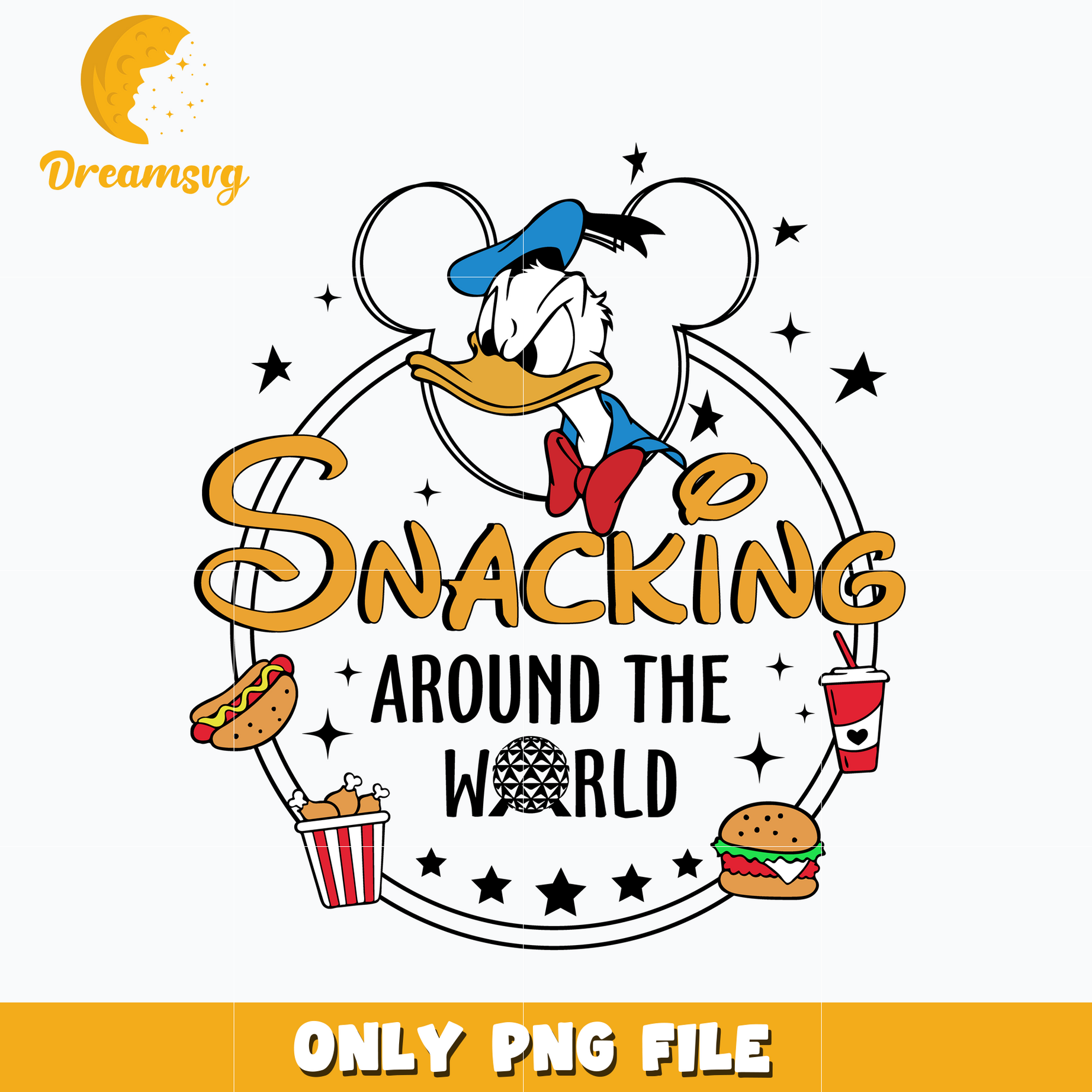 Snacking Around The World Donald duck png