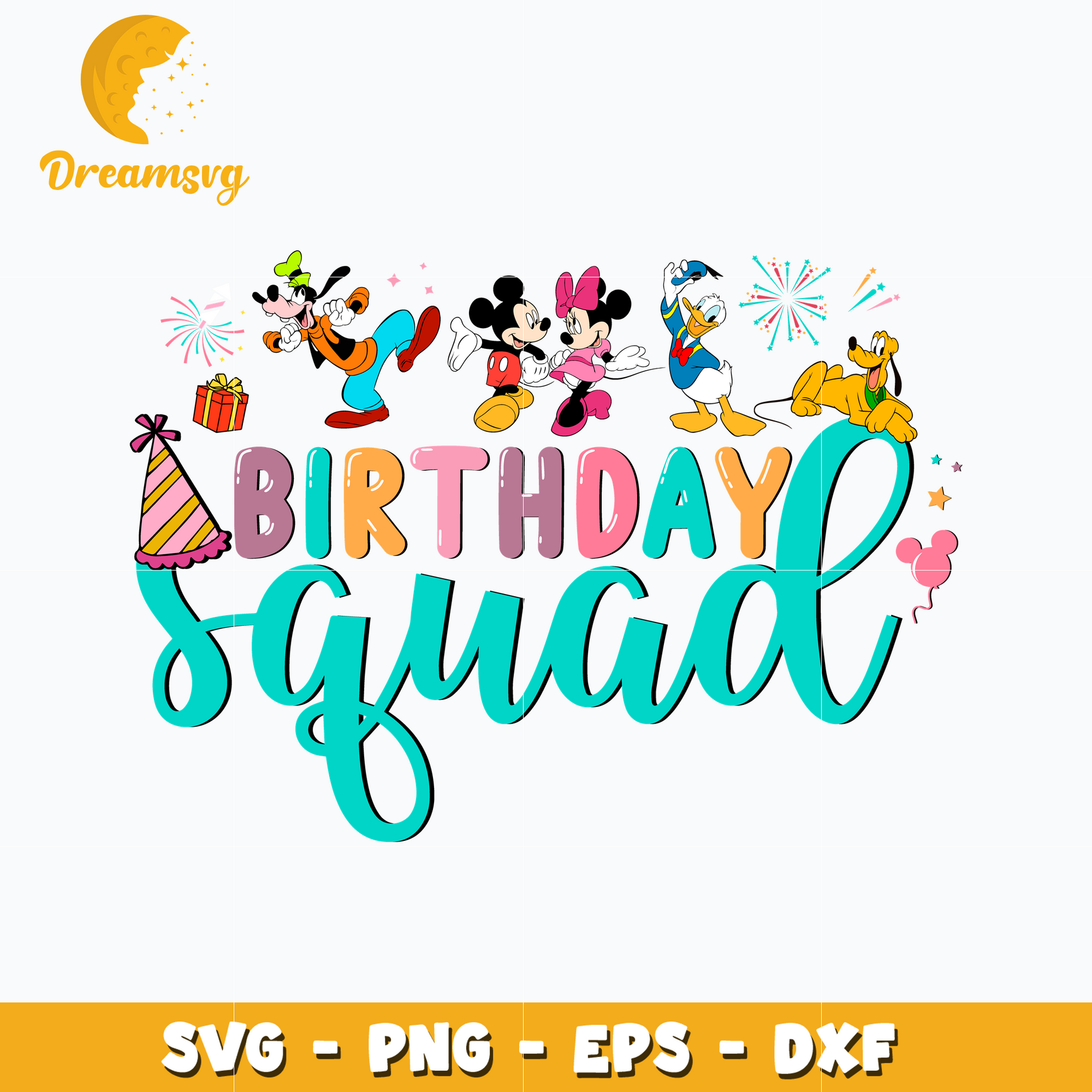 Mickey mouse birthday squad svg