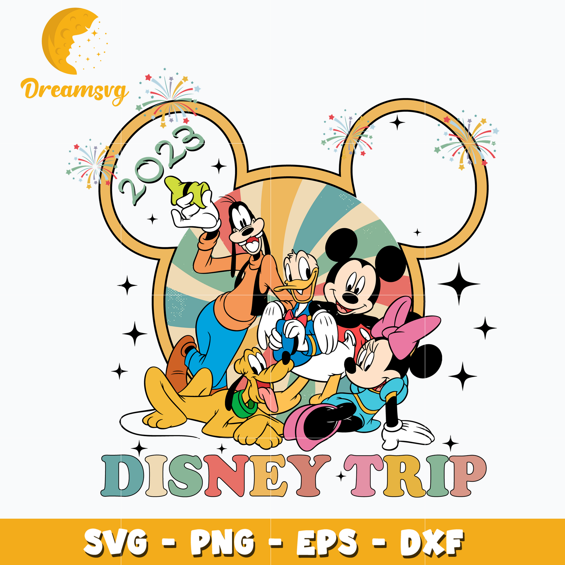 Mickey head disney trip 2023 svg