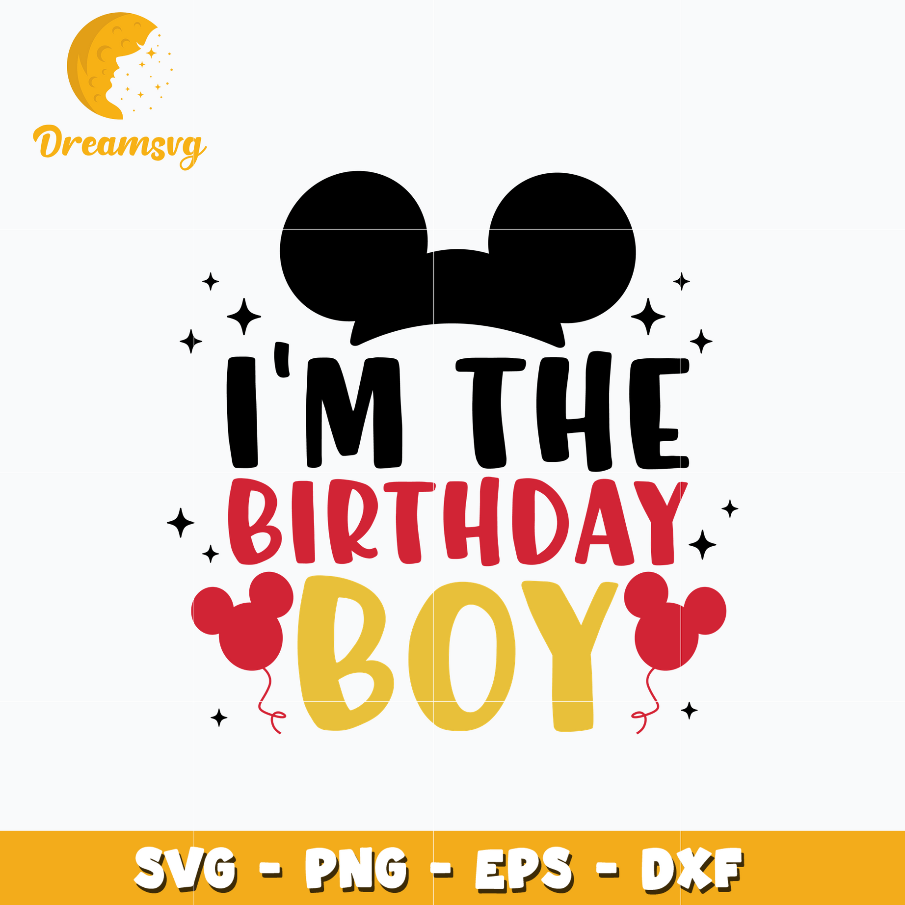 Mickey mouse I'm the birthday boy svg