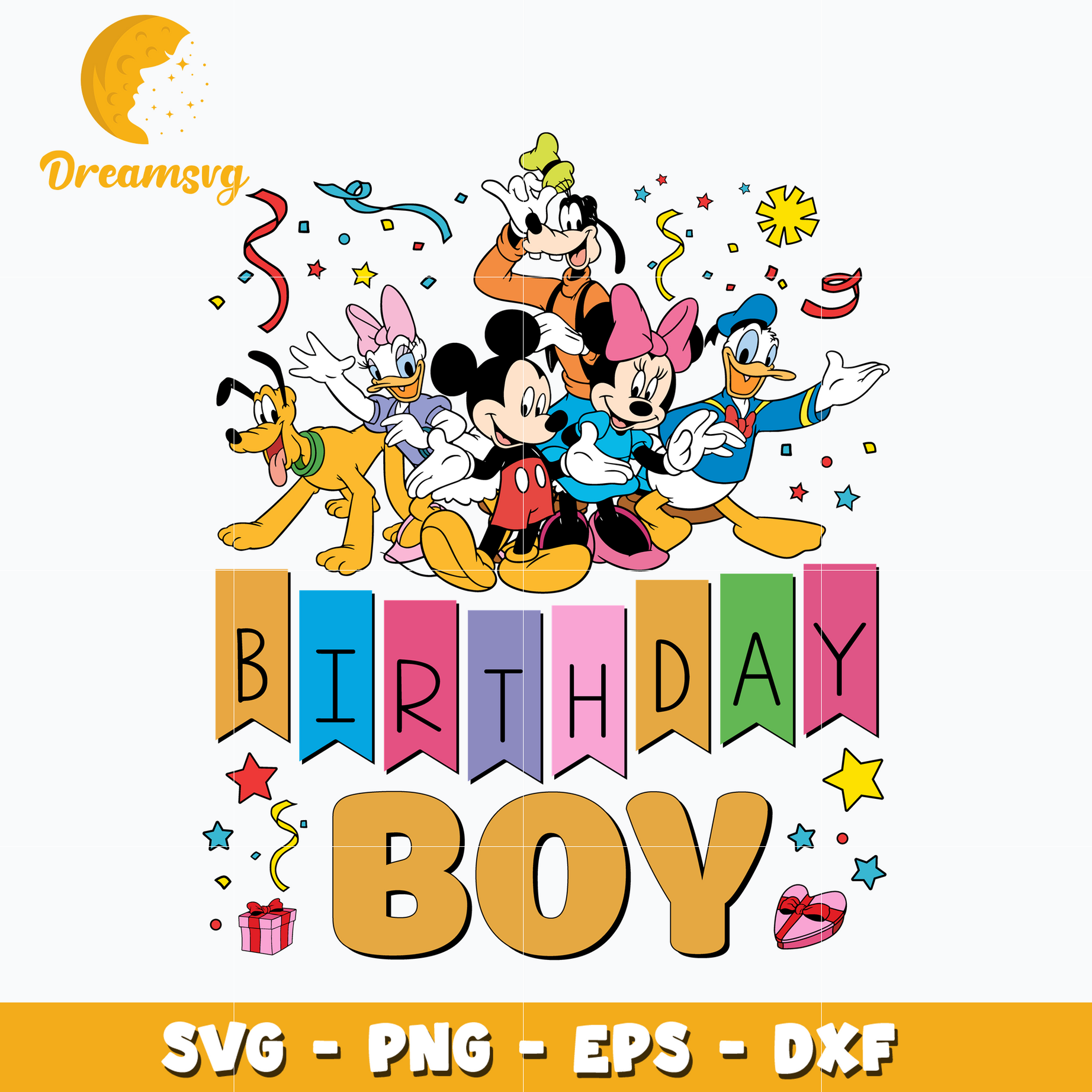 Mickey mouse friends birthday boy svg