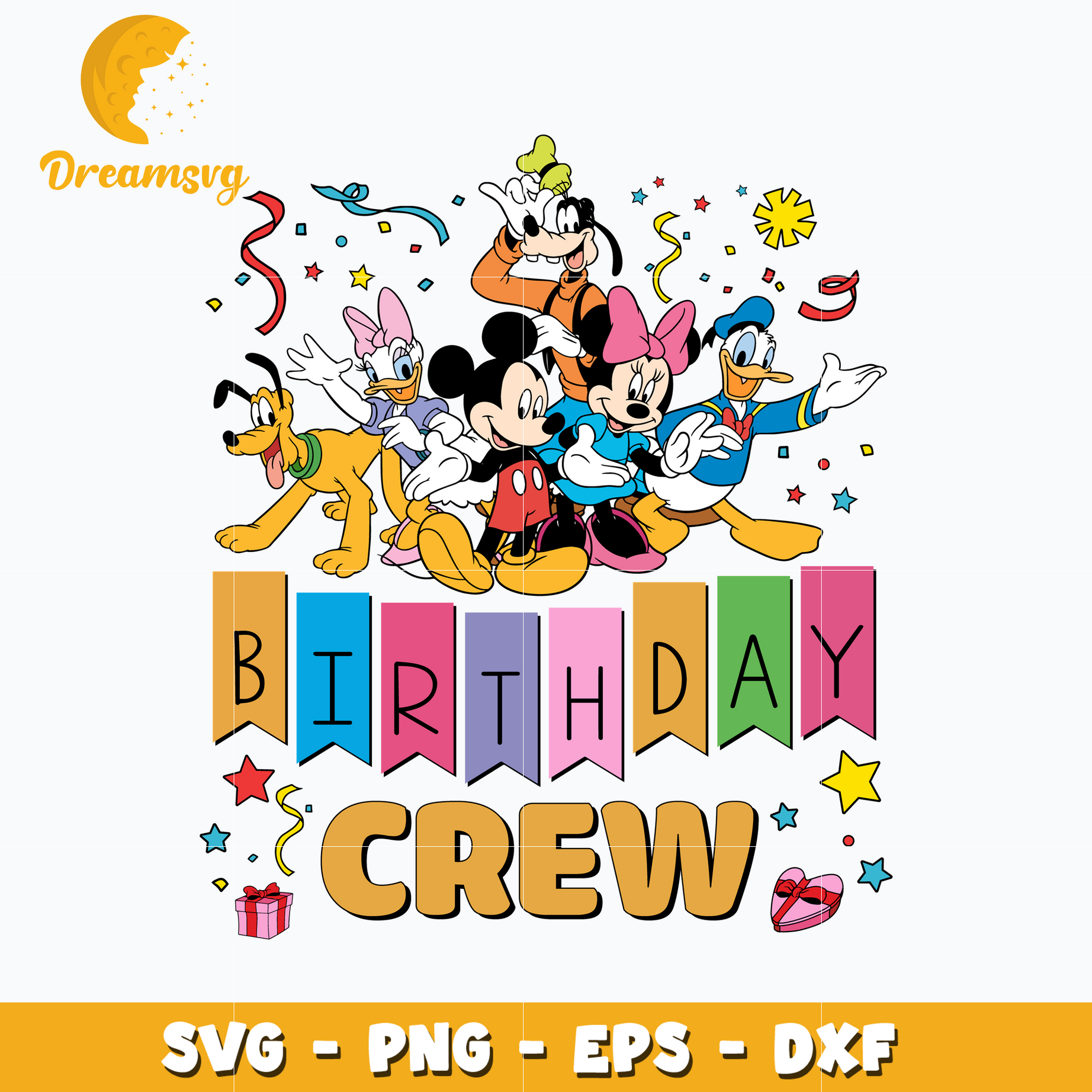 Mickey mouse friends birthday crew svg