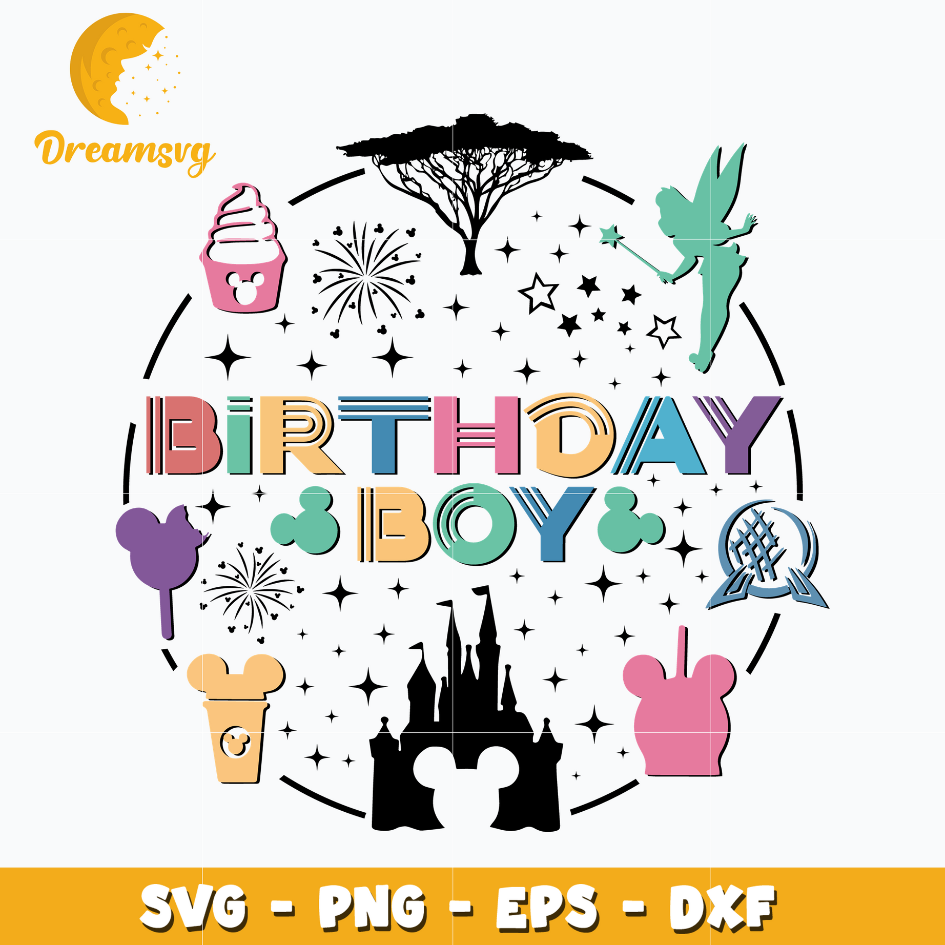 Mickey mouse disney birthday boy svg