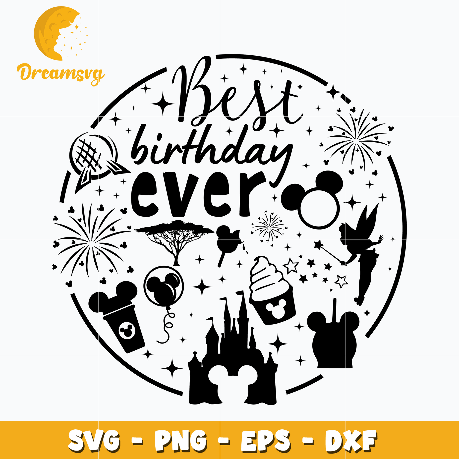 Mickey mouse disney best birthday ever svg