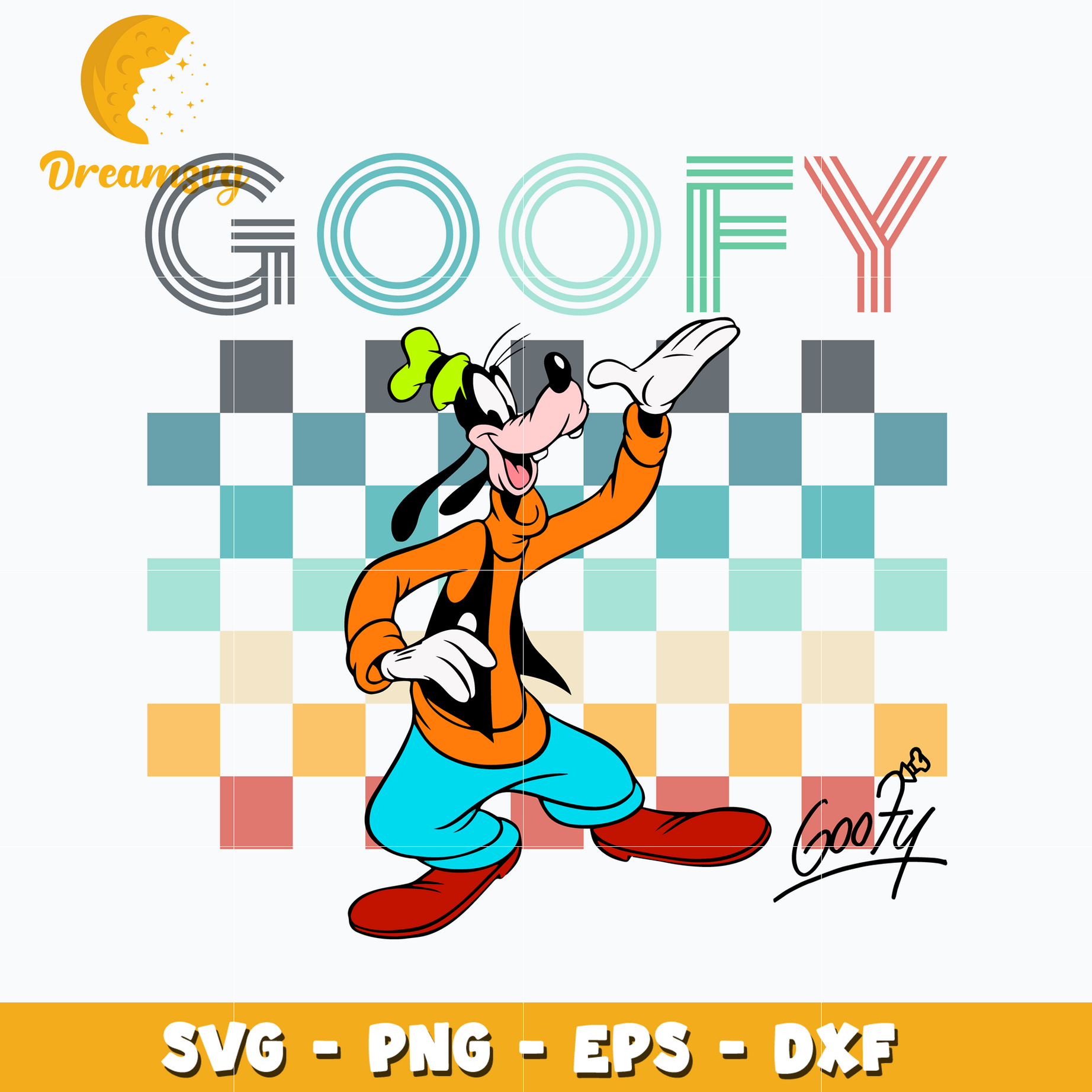 Retro Goofy disney mickey svg