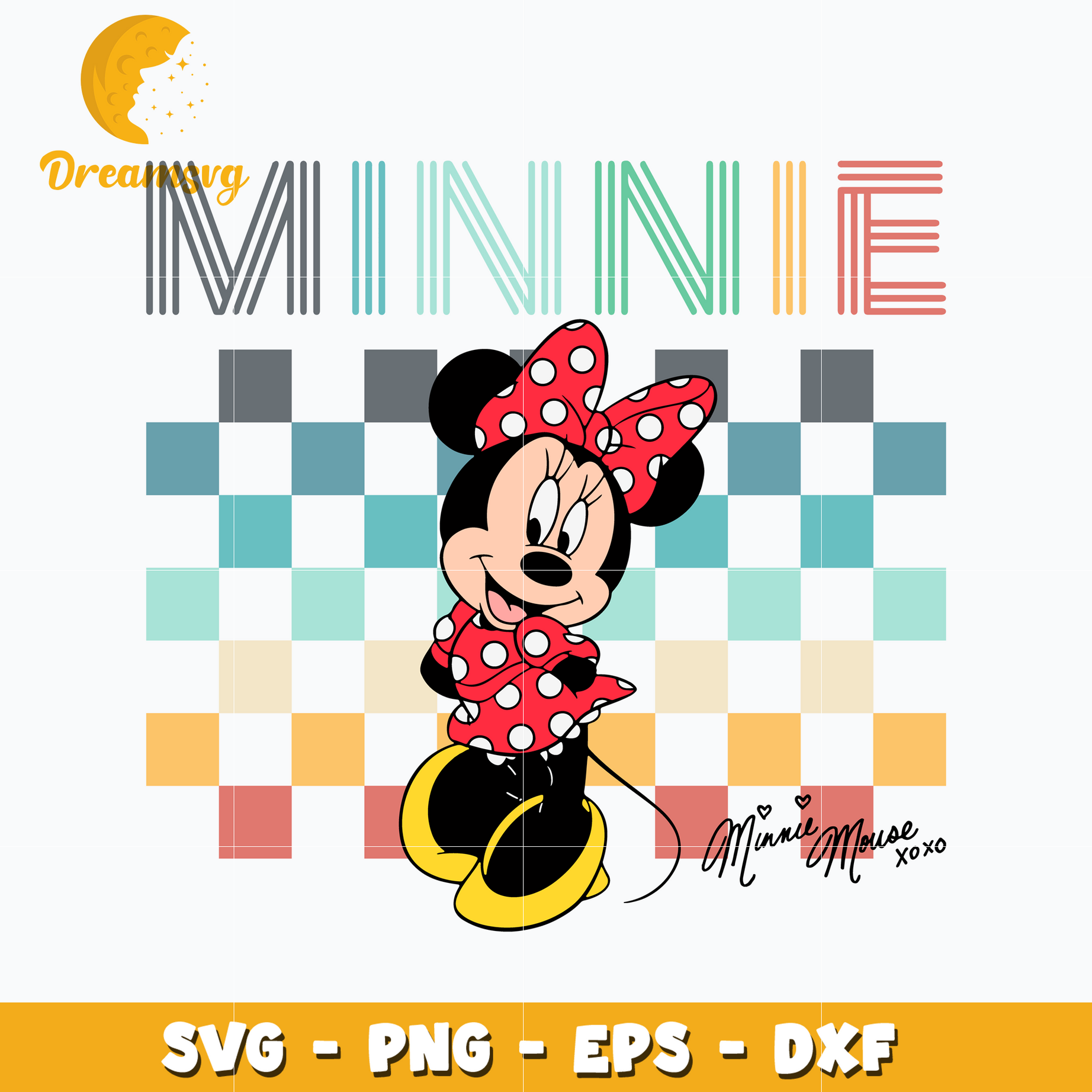 Retro Minnie disney mickey svg