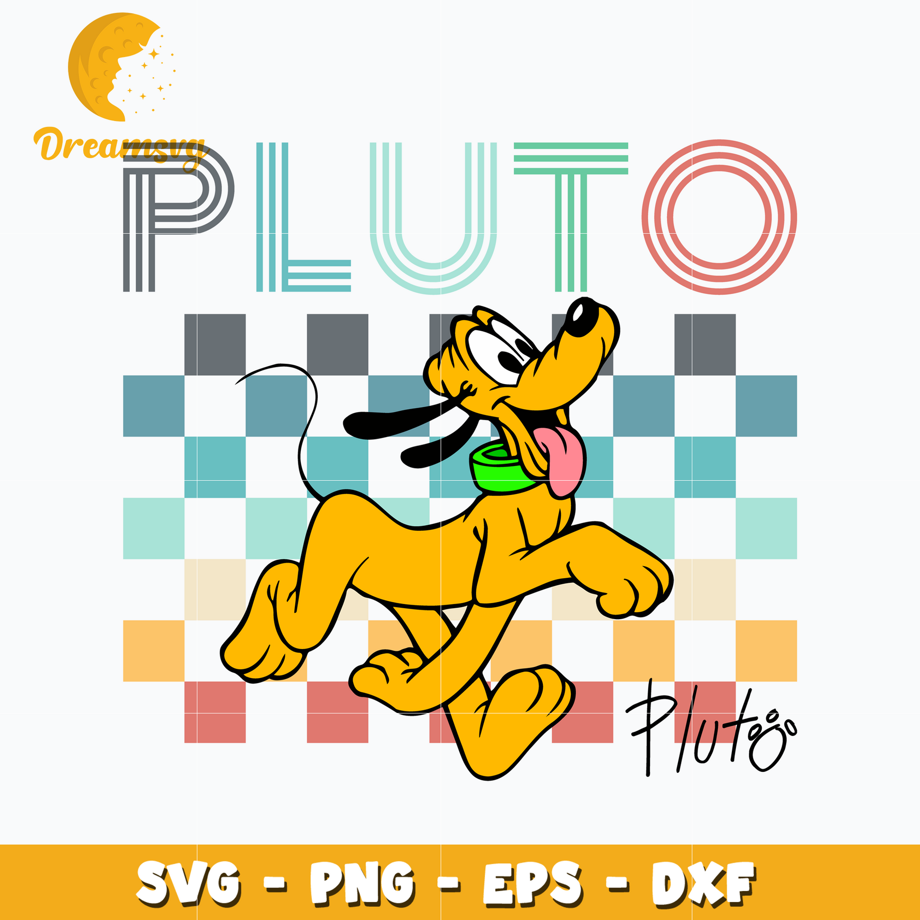 Retro Pluto disney mickey svg