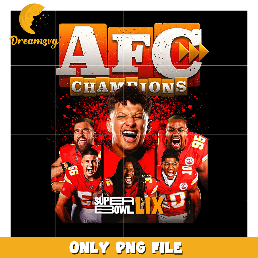 AFC Champions Super Bowl LIX PNG Team Celebration